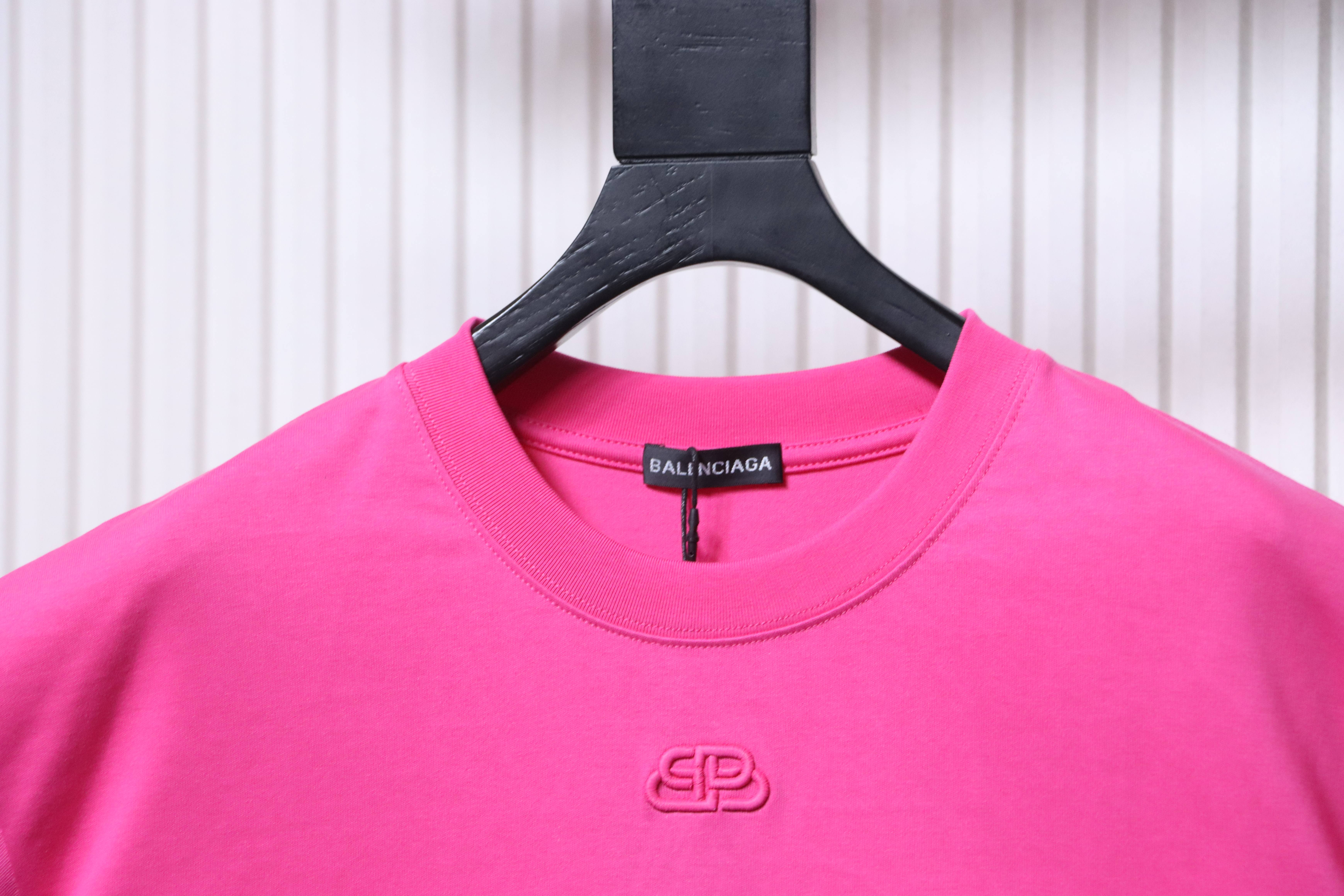 Balenciaga 26SS Chest Small Logo Logo Embroidery Crewneck Short Sleeve T-Shirt Style 3