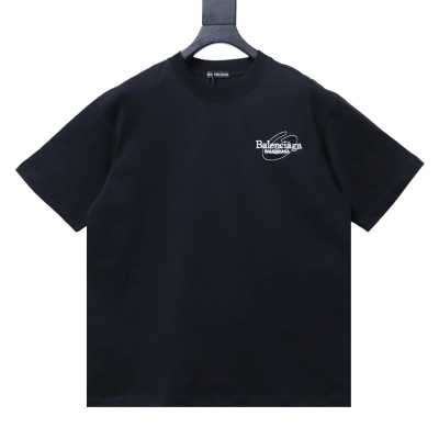 Balenciaga 26SS Destroyed Patch Embroidery Crewneck Short Sleeve T-Shirt Style 1 02