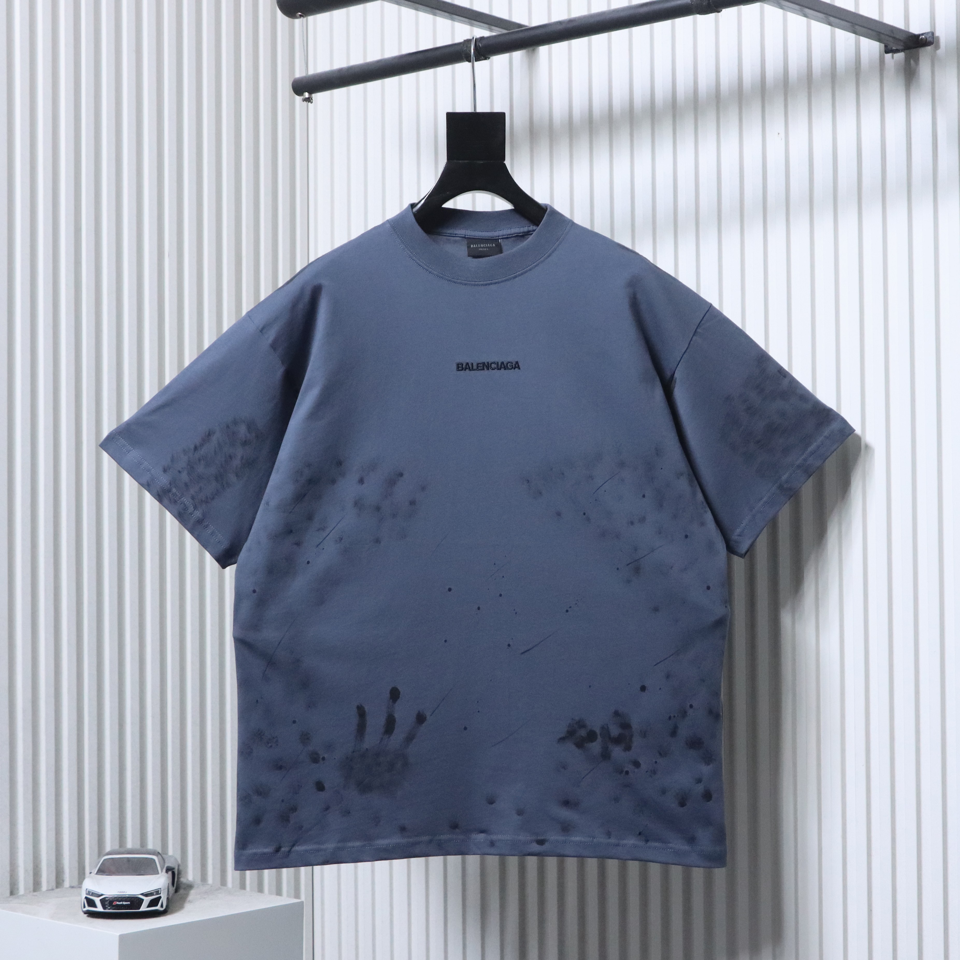 Balenciaga 26SS Embroidery Letter Short Sleeve T-Shirt