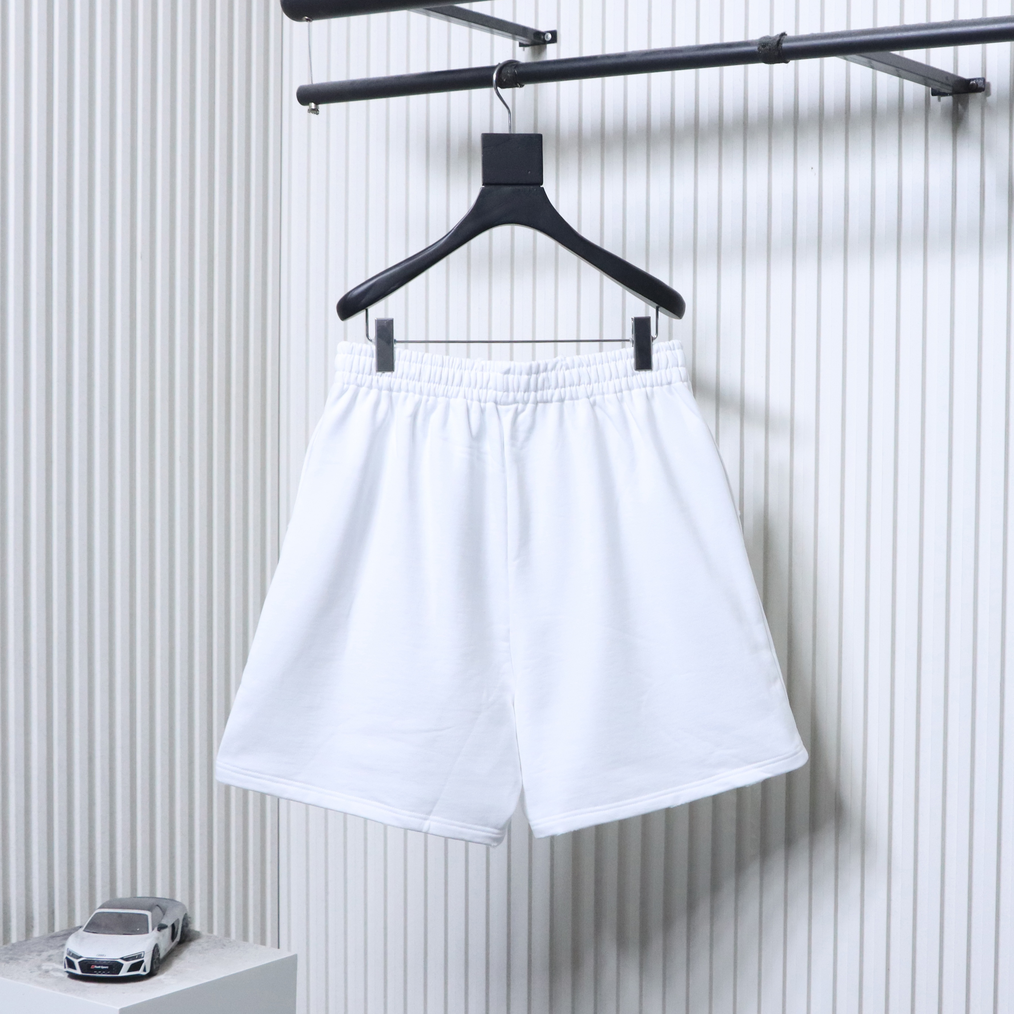 Balenciaga 26SS Glossy Double-Layer Wrinkle Tape Shorts
