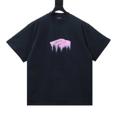 Balenciaga 26SS Klein Blue Dissolve M Letter Short Sleeve T-Shirt Style 2 02