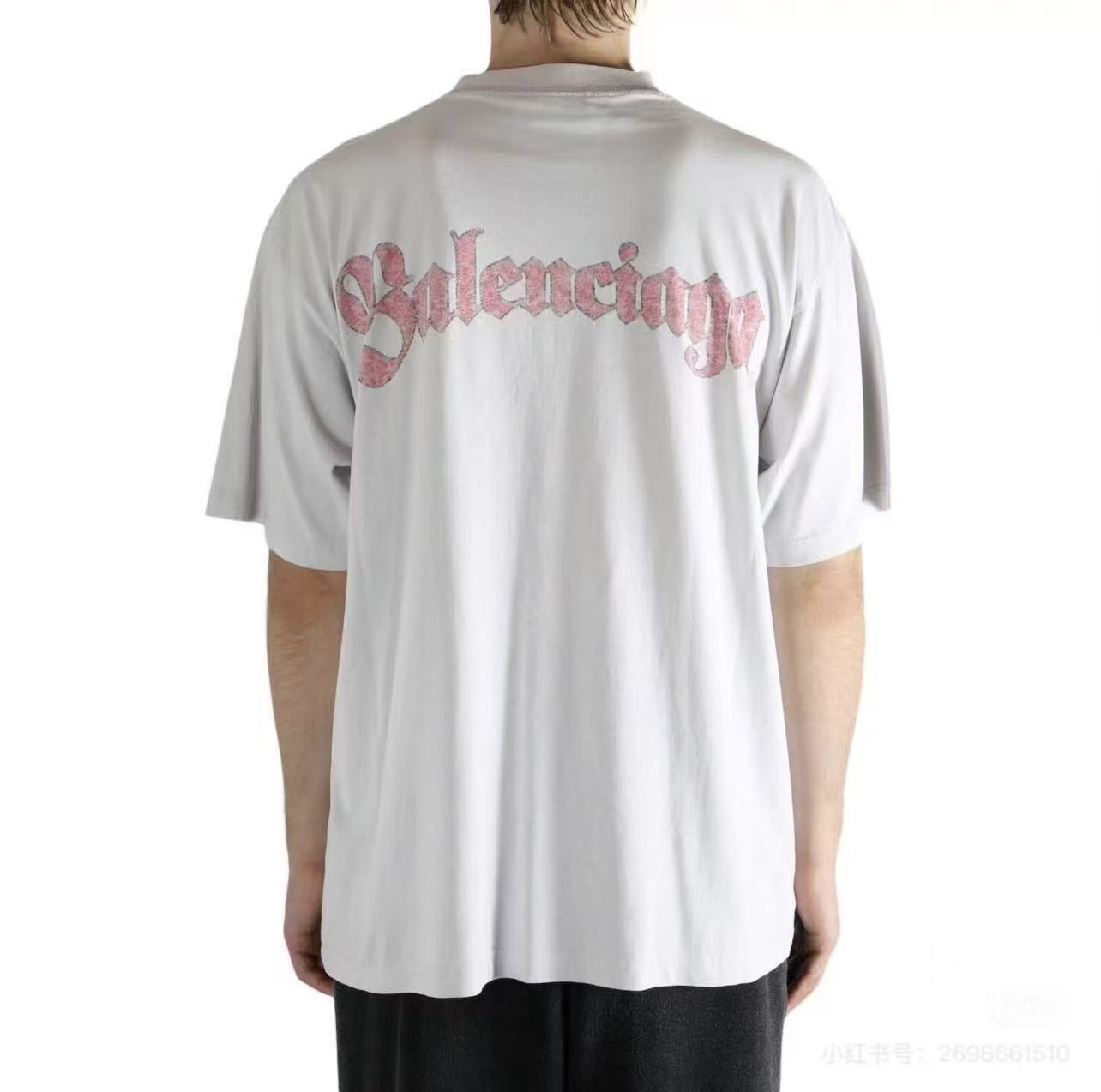 Balenciaga 26SS New Medal Print Logo Short Sleeve T-Shirt Style 1