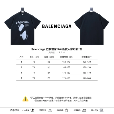 Balenciaga 26SS New Portrait Short Sleeve T-Shirt 01
