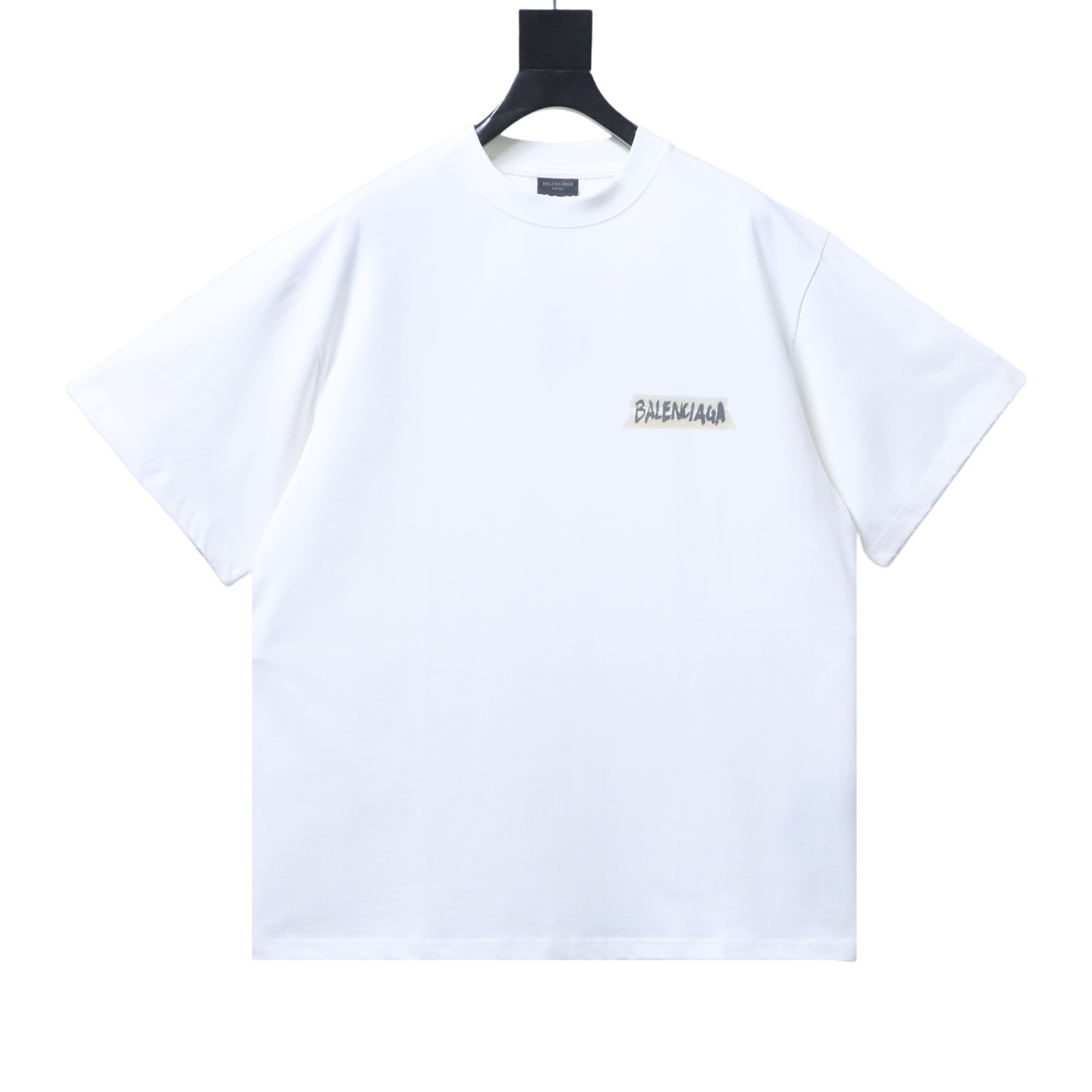 Balenciaga 26SS New Tape Label Short Sleeve T-Shirt Style 1
