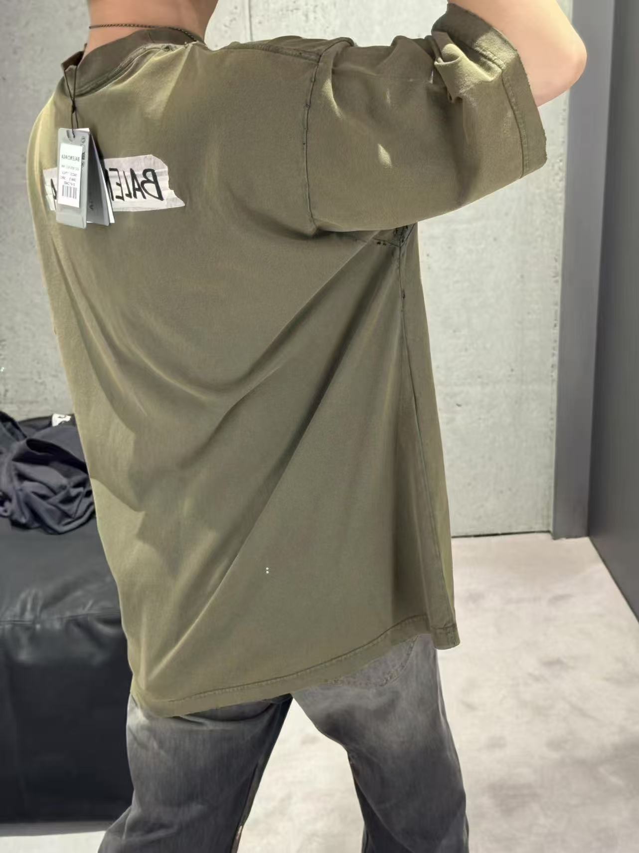 Balenciaga 26SS New Tape Label Short Sleeve T-Shirt Style 2