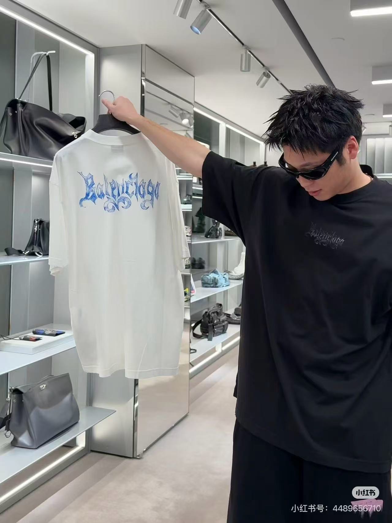 Balenciaga 26SS Print Short Sleeve T-Shirt Style 2