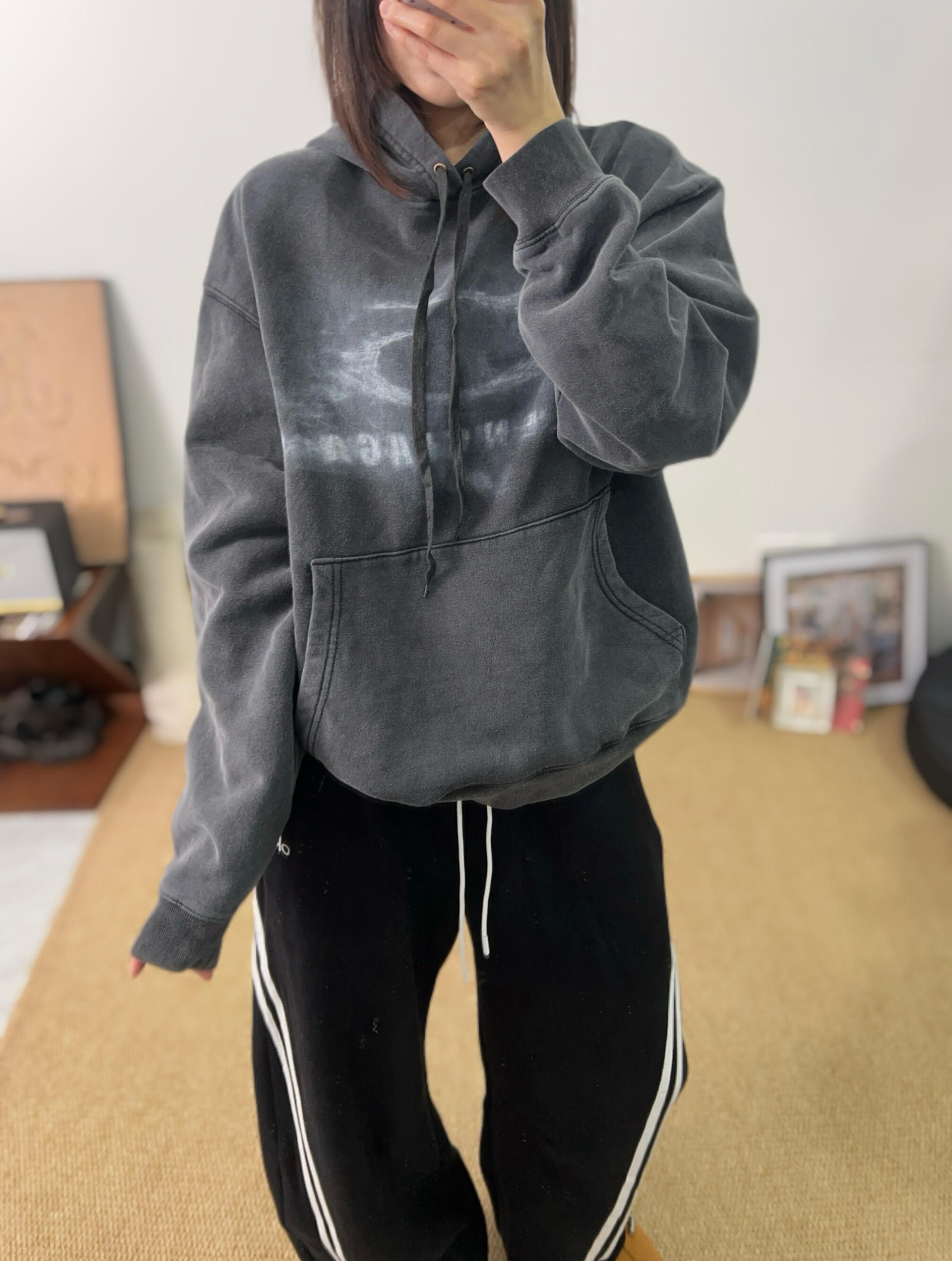Balenciaga 26SS Washed Print Hoodie