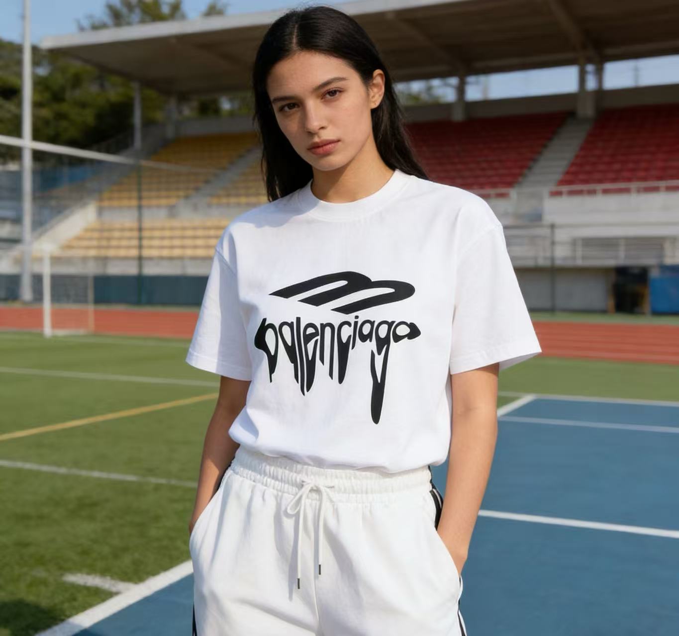 Balenciaga 3B Dissolve Letter Short Sleeve T-Shirt Style 1