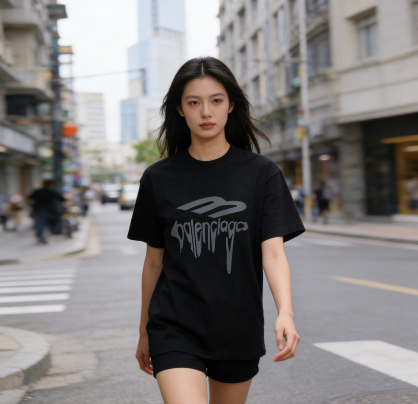 Balenciaga 3B Dissolve Letter Short Sleeve T-Shirt Style 2