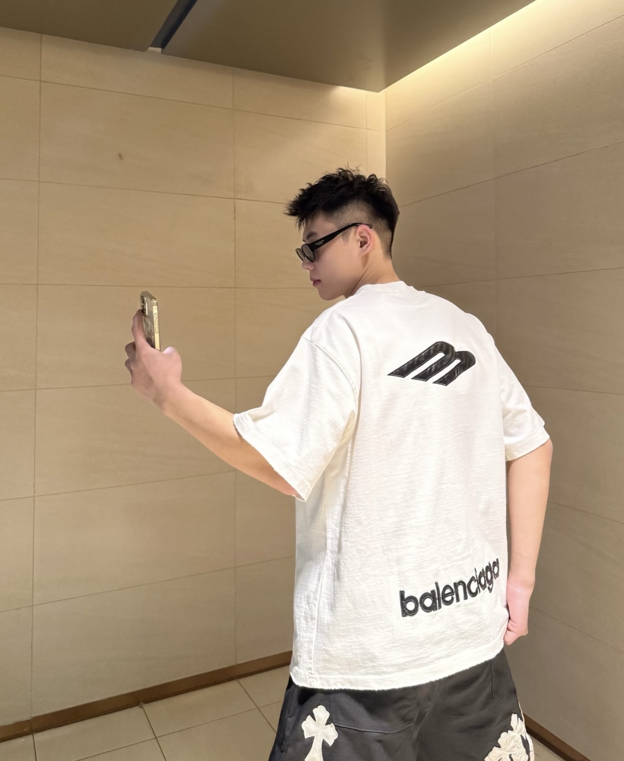 Balenciaga 3M Embroidery Short Sleeve T-Shirt