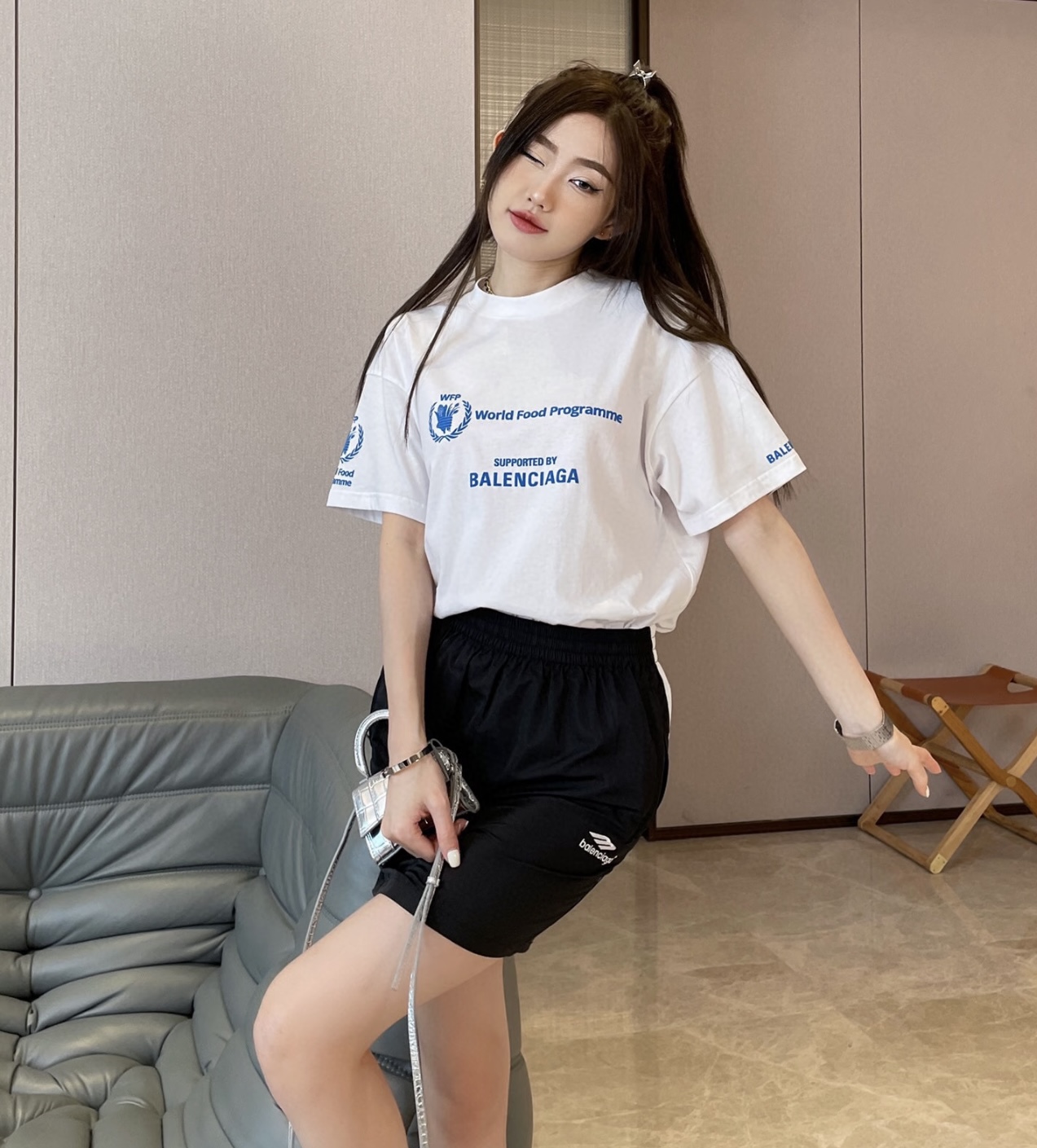 Balenciaga 3M Letter Small Logo Embroidery Shorts