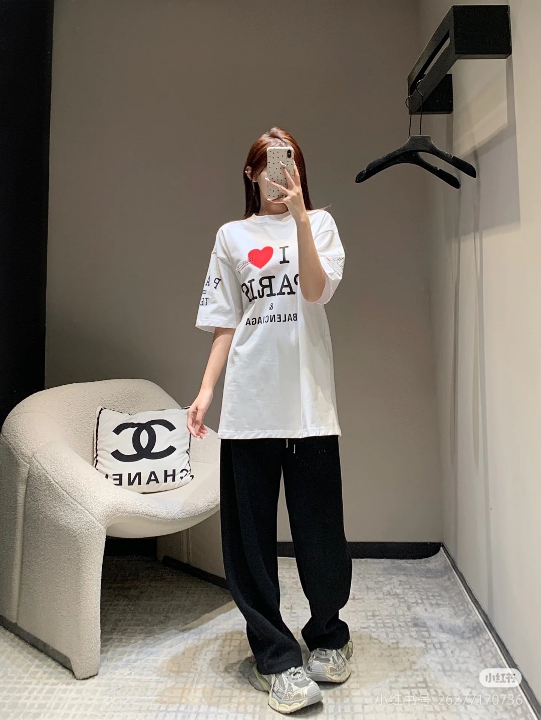 Balenciaga & paris 25SS Collaboration Logo Print Short Sleeve T-Shirt Style 1