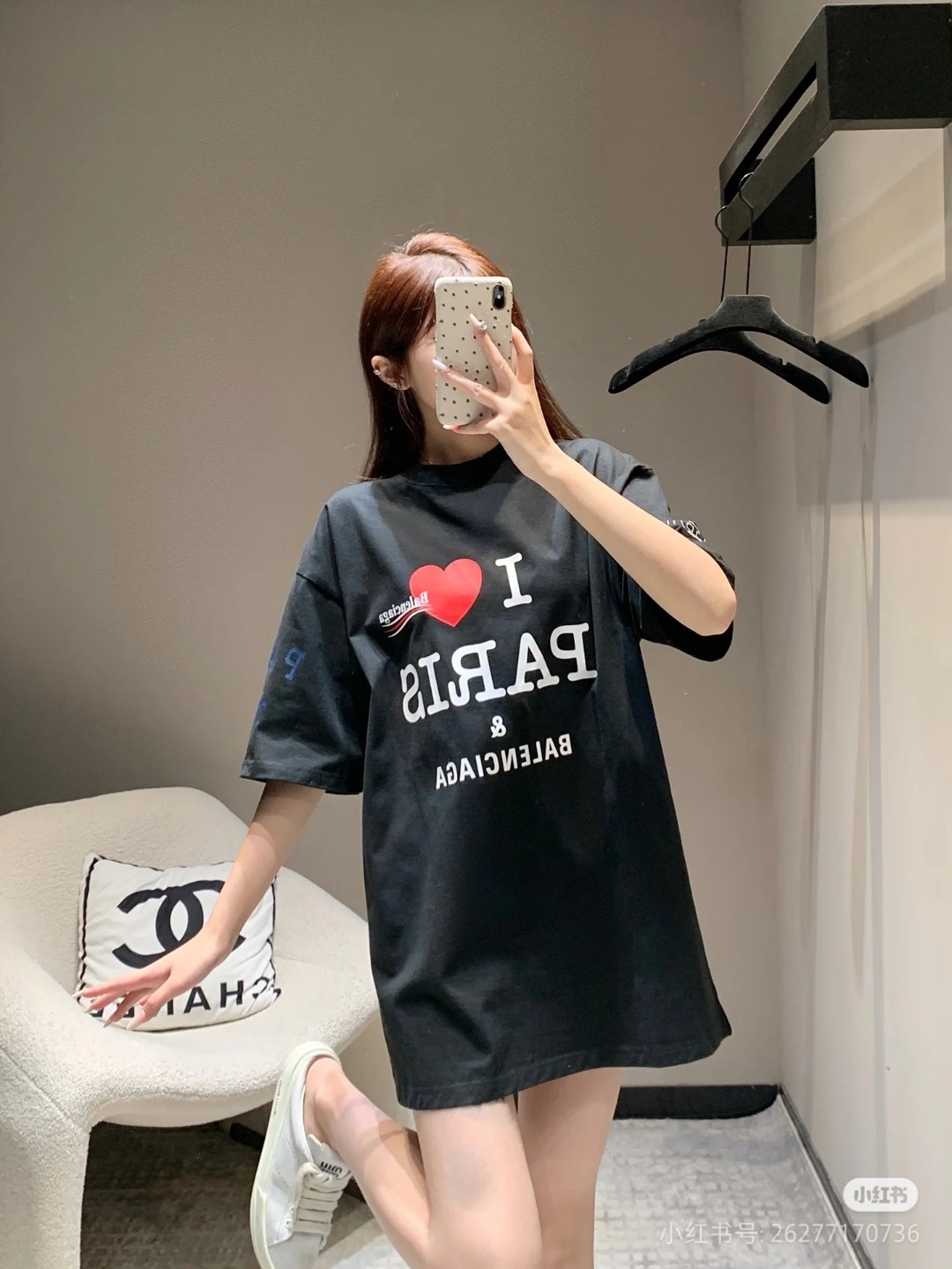 Balenciaga & paris 25SS Collaboration Logo Print Short Sleeve T-Shirt Style 2