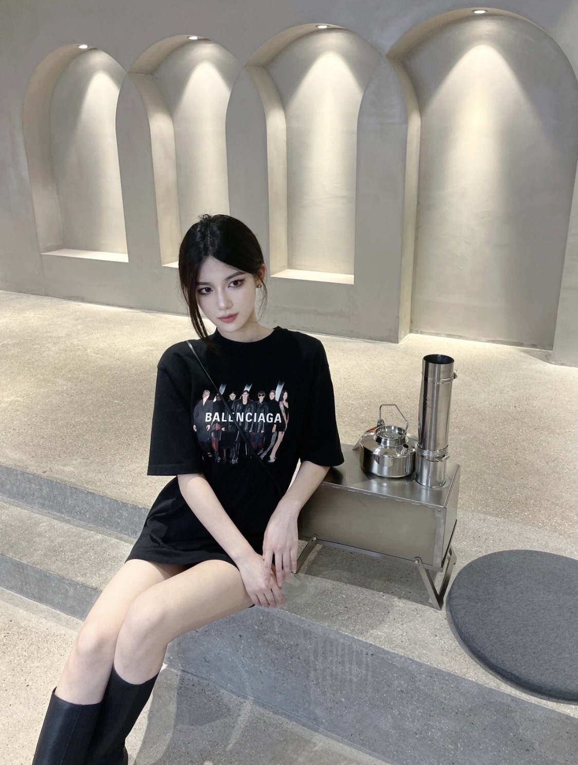 Balenciaga All-Star Portrait Print Short Sleeve T-Shirt Style 1