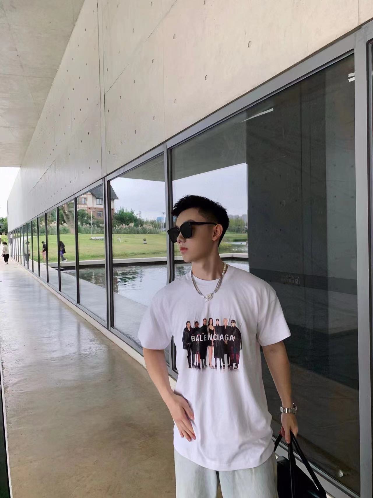 Balenciaga All-Star Portrait Print Short Sleeve T-Shirt Style 2