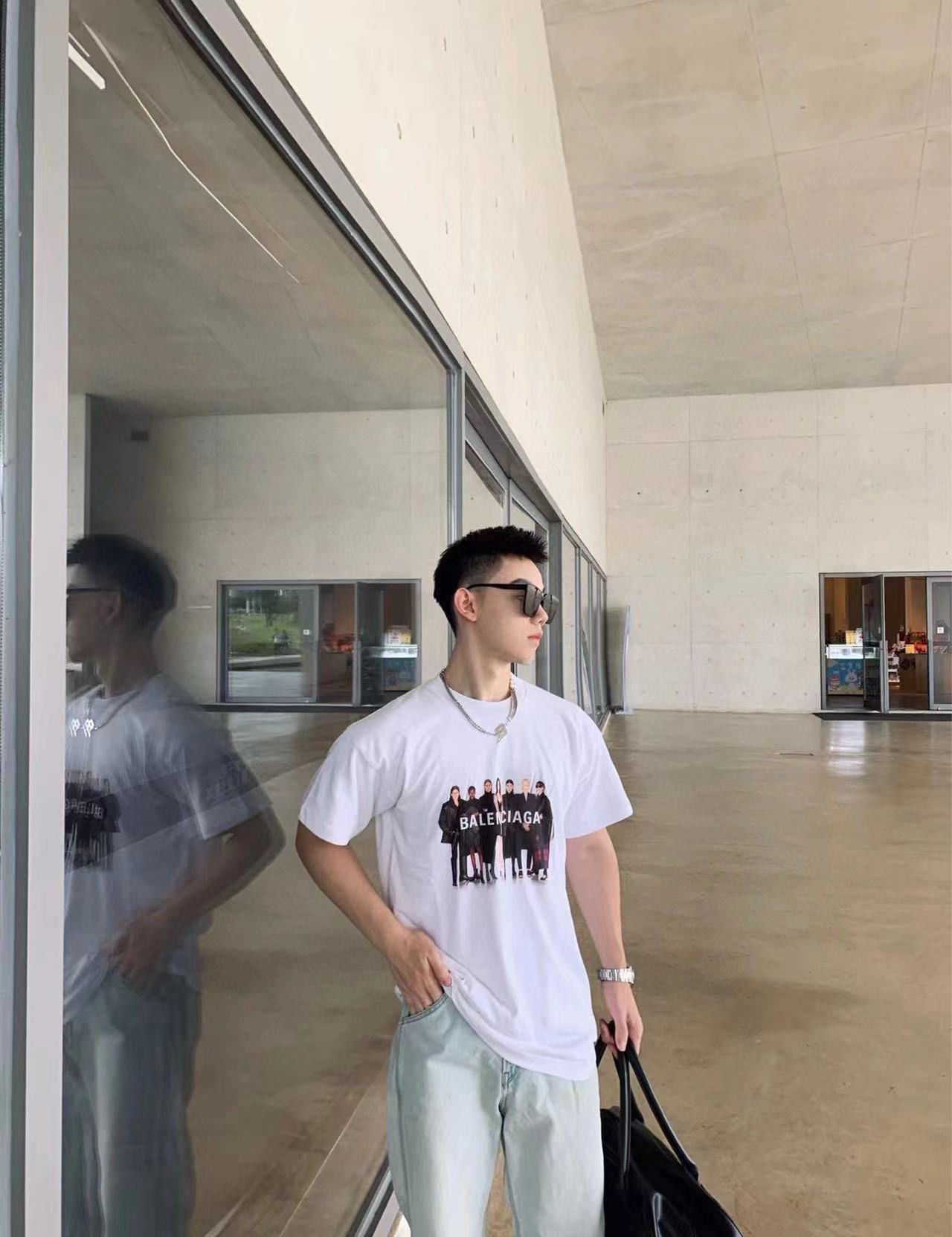 Balenciaga All-Star Portrait Print Short Sleeve T-Shirt Style 2