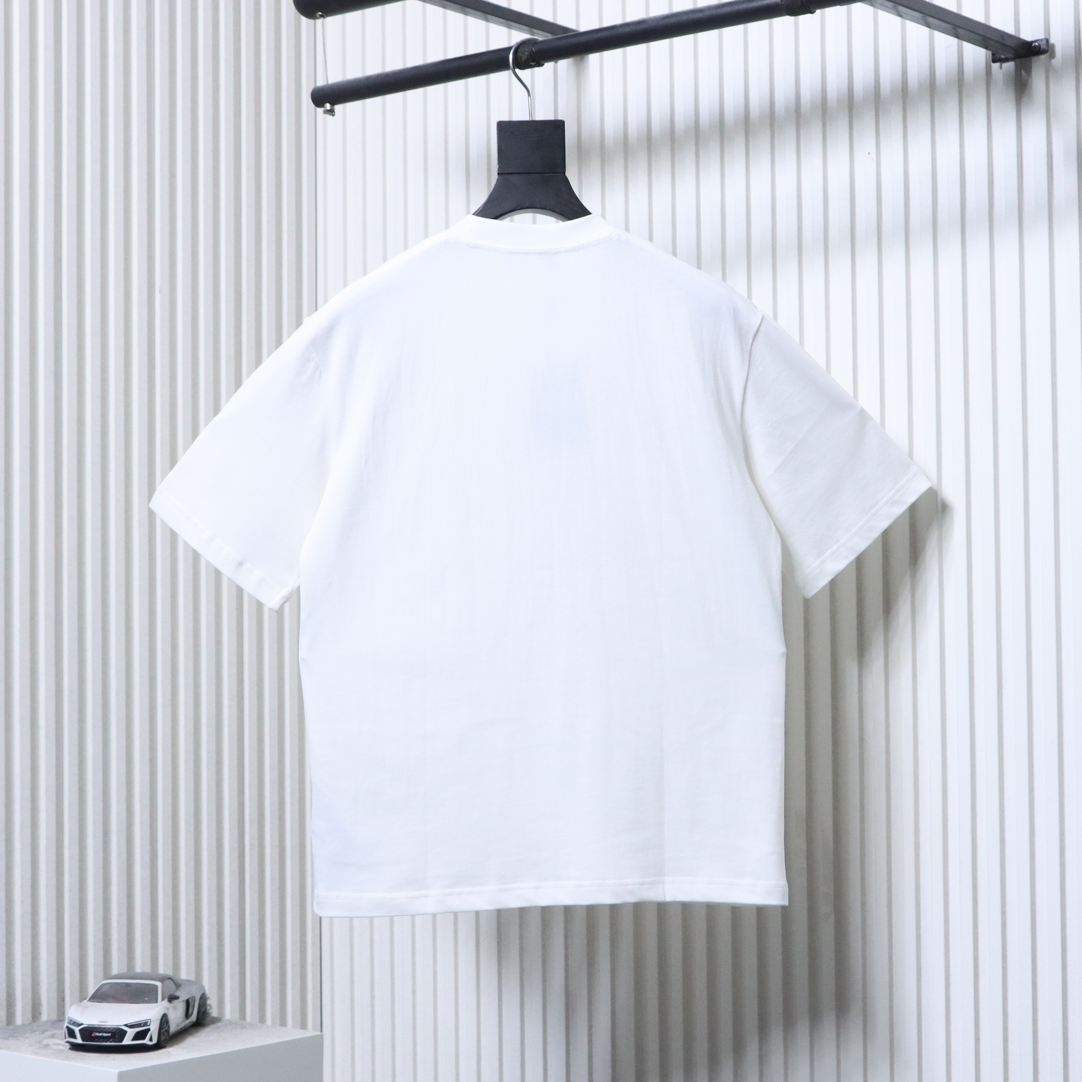 Balenciaga Balenciag Blue Logo Print Short Sleeve T-Shirt Style 1