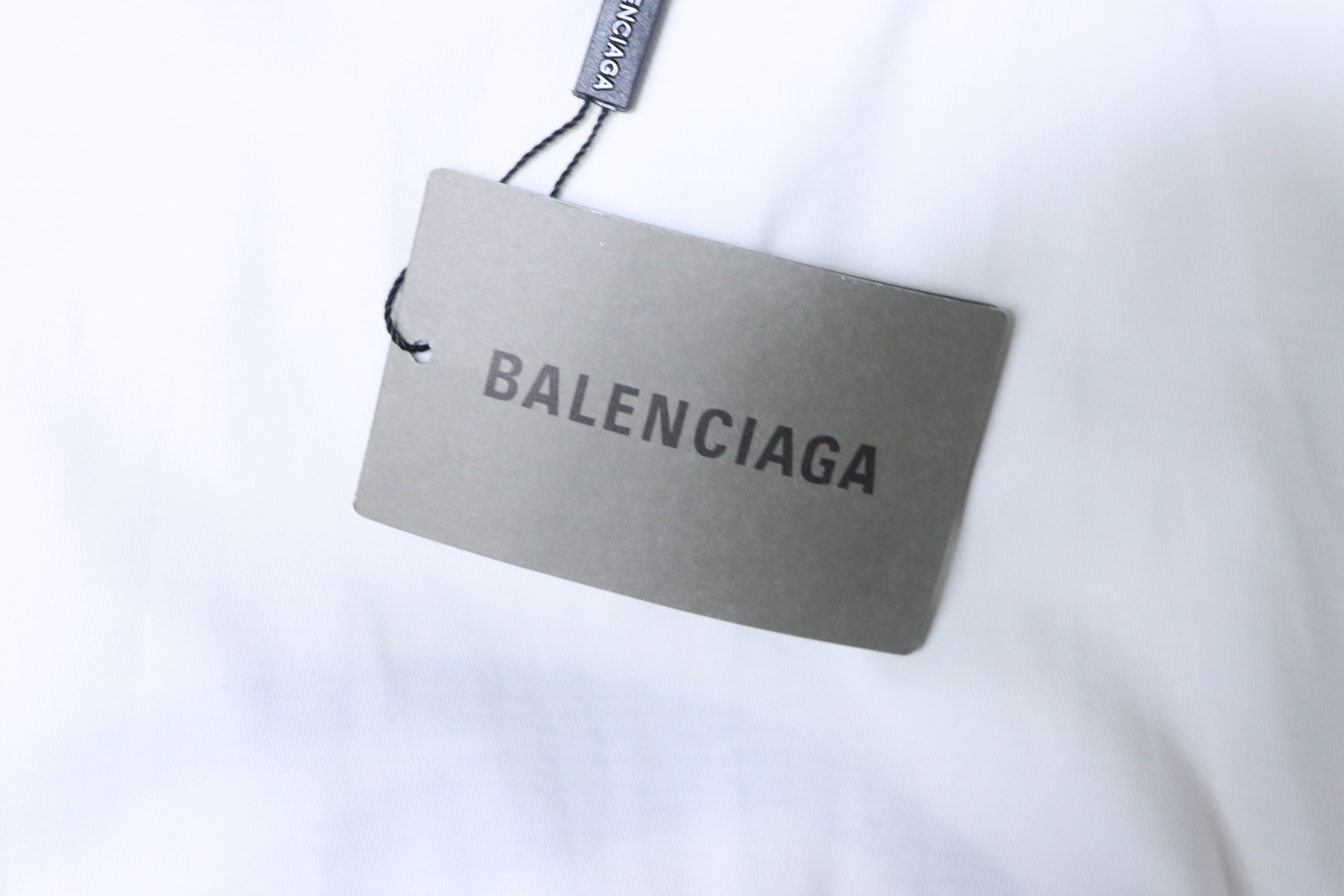 Balenciaga Balenciag Blue Logo Print Short Sleeve T-Shirt Style 1