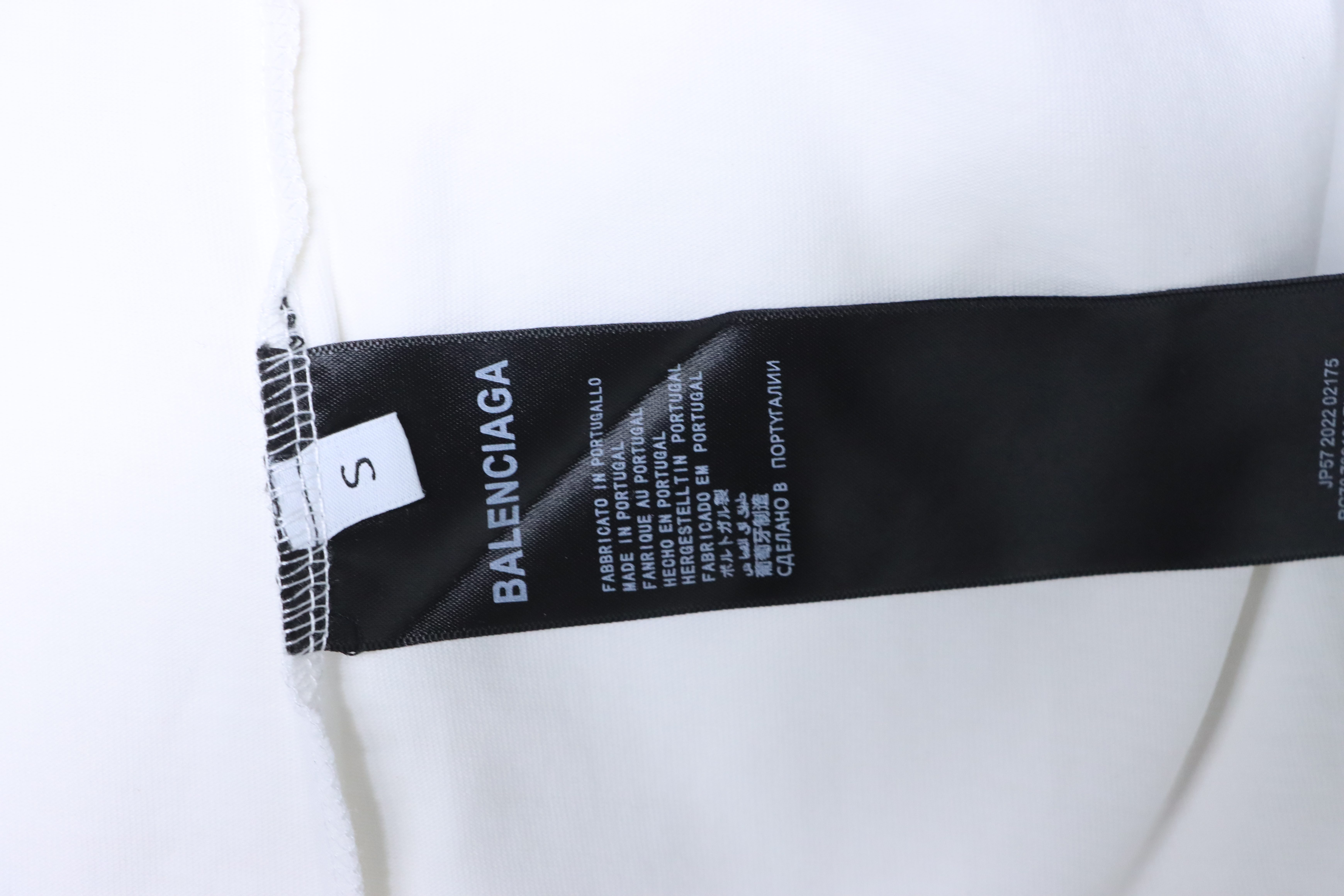 Balenciaga Balenciag Blue Logo Print Short Sleeve T-Shirt Style 1