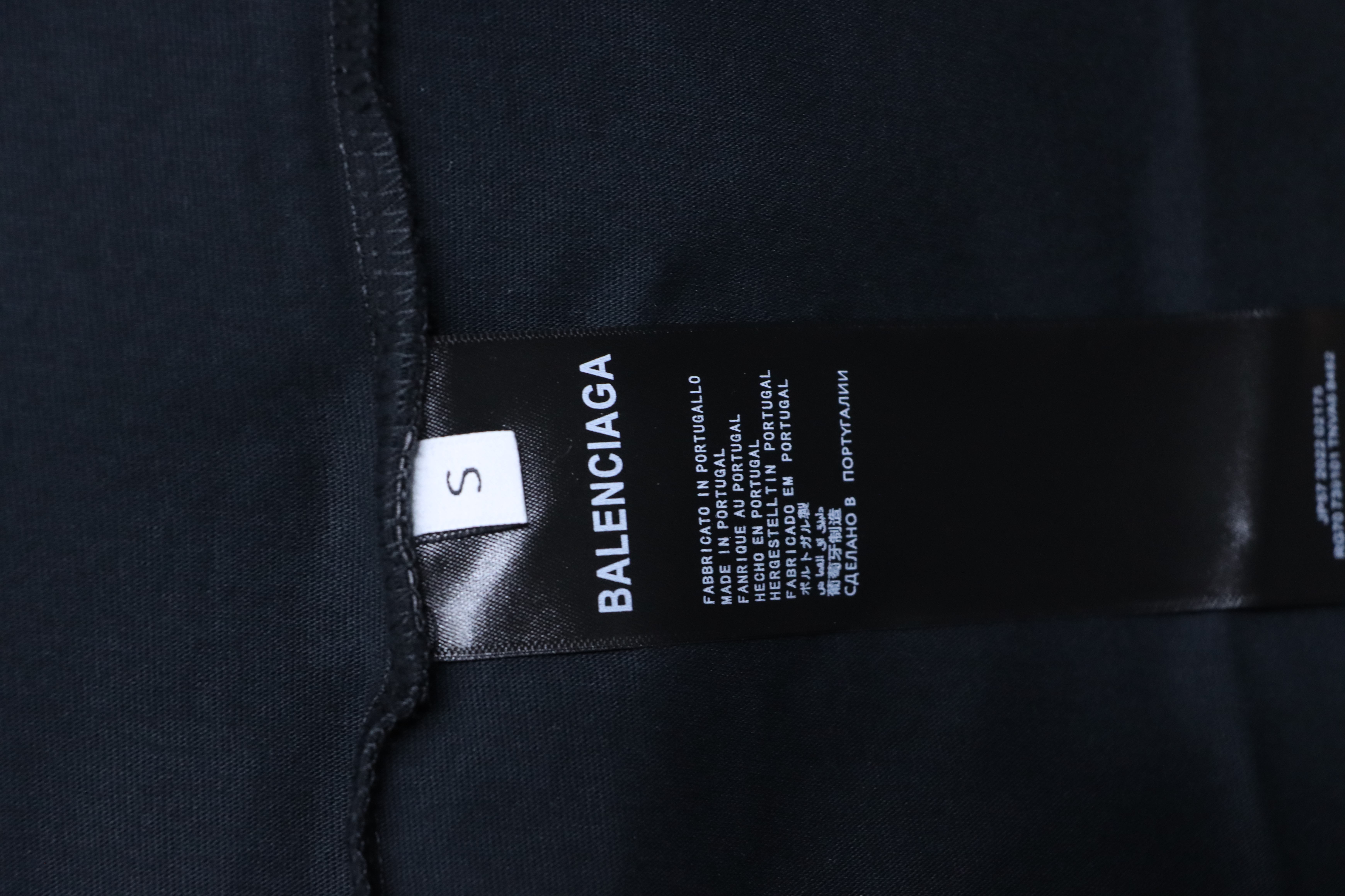 Balenciaga Balenciag Blue Logo Print Short Sleeve T-Shirt Style 2