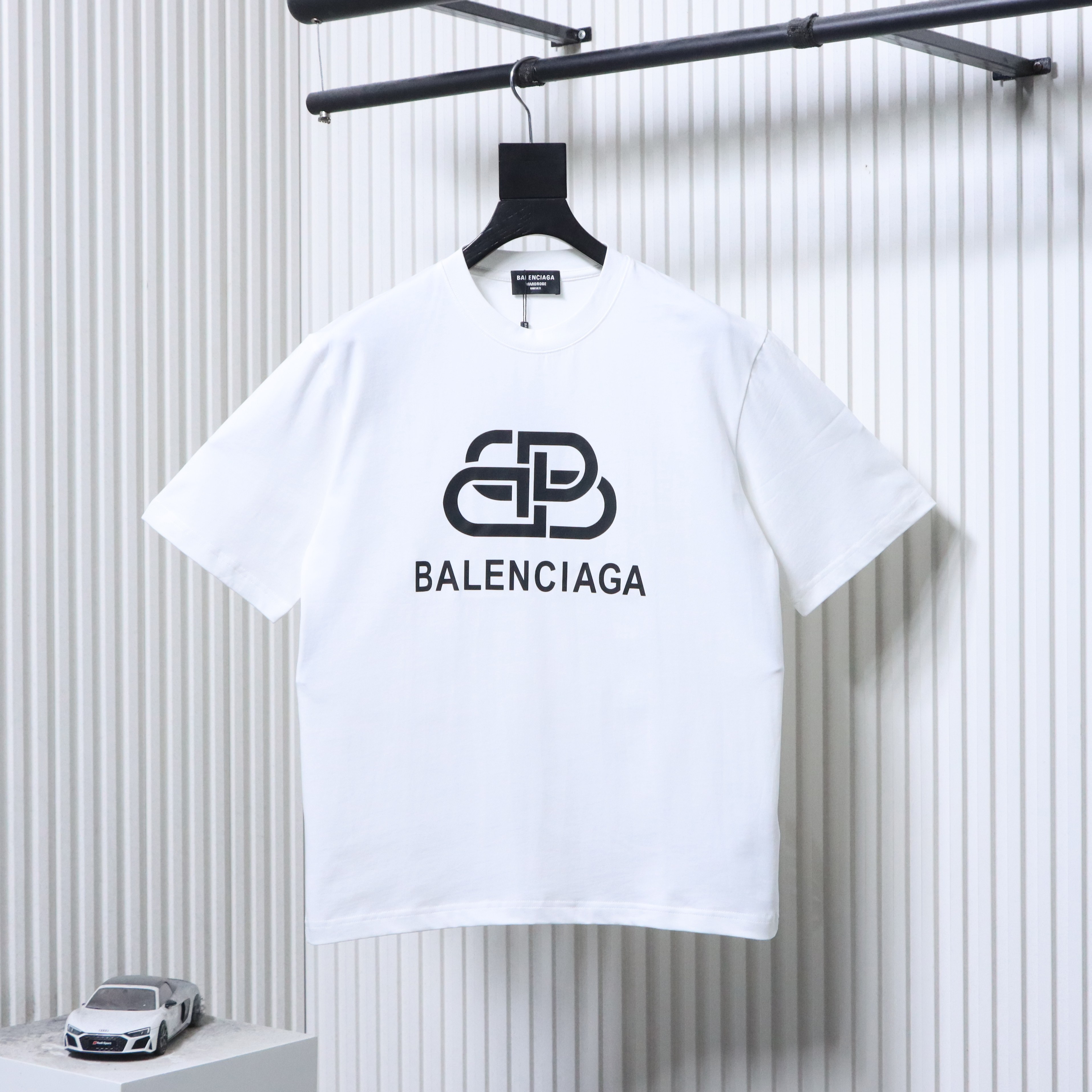 Balenciaga Balenciag Double B Letter Print Short Sleeve T-Shirt Style 1