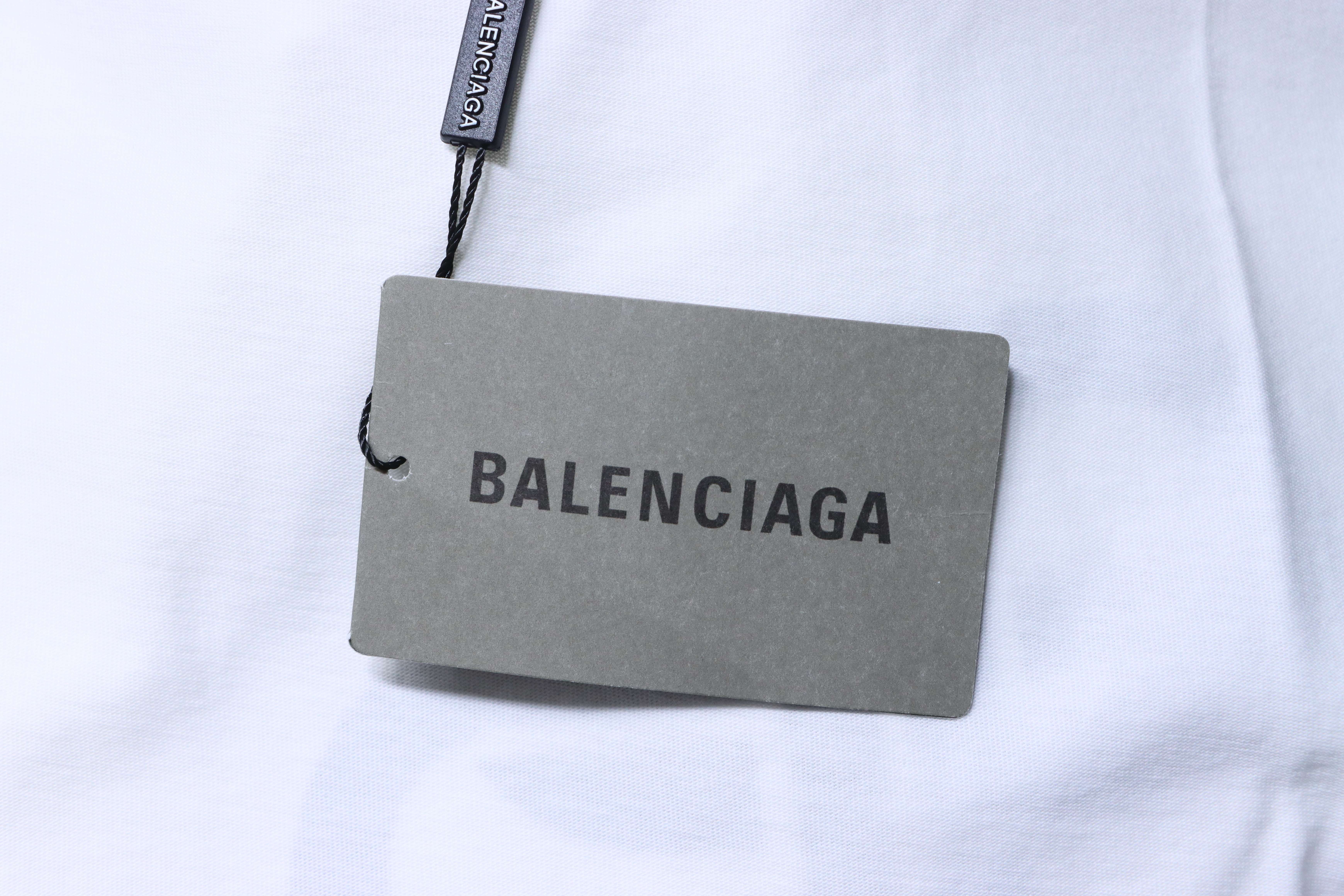 Balenciaga Balenciag Double B Letter Print Short Sleeve T-Shirt Style 1