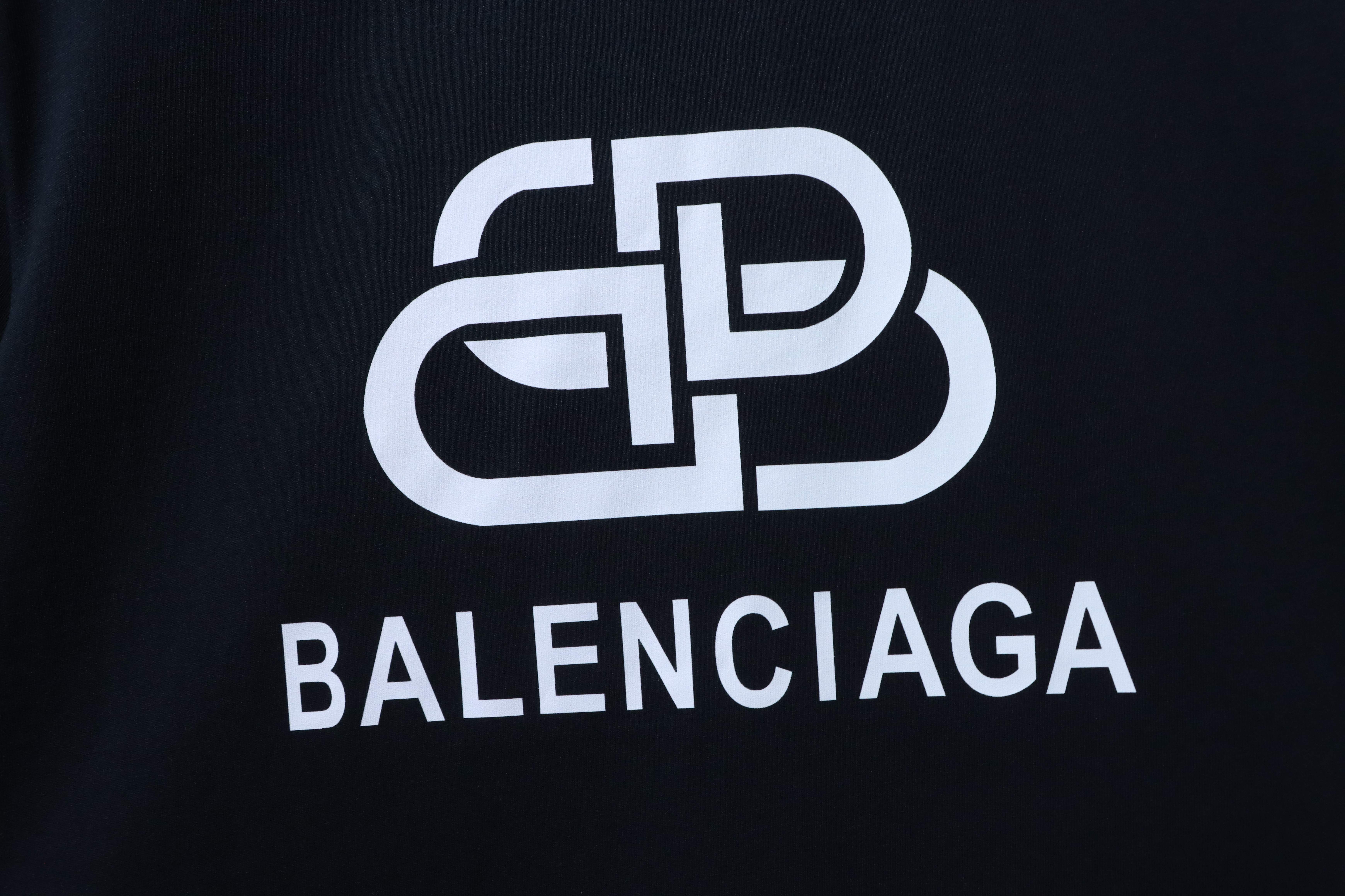 Balenciaga Balenciag Double B Letter Print Short Sleeve T-Shirt Style 2