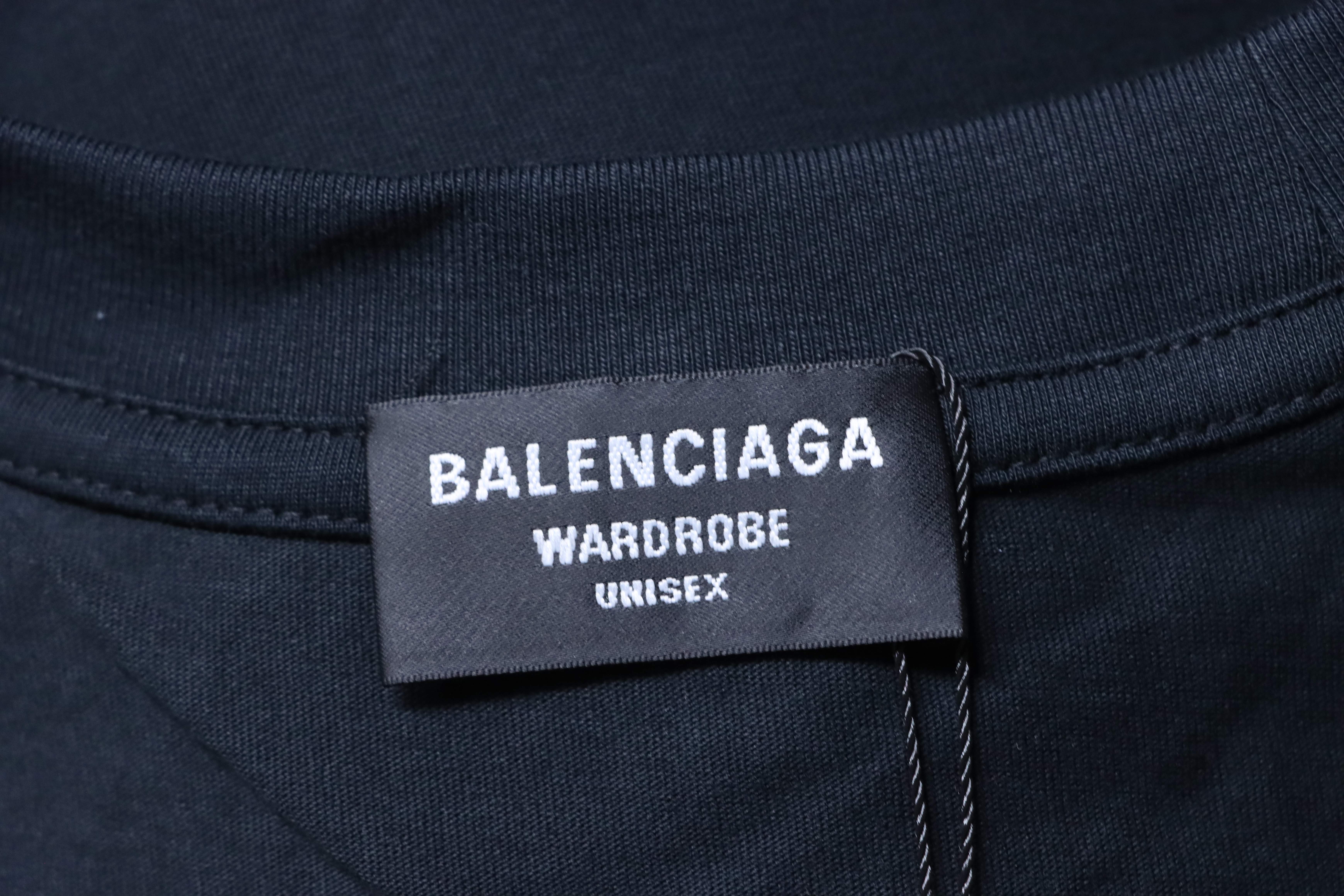Balenciaga Balenciag Double B Letter Print Short Sleeve T-Shirt Style 2