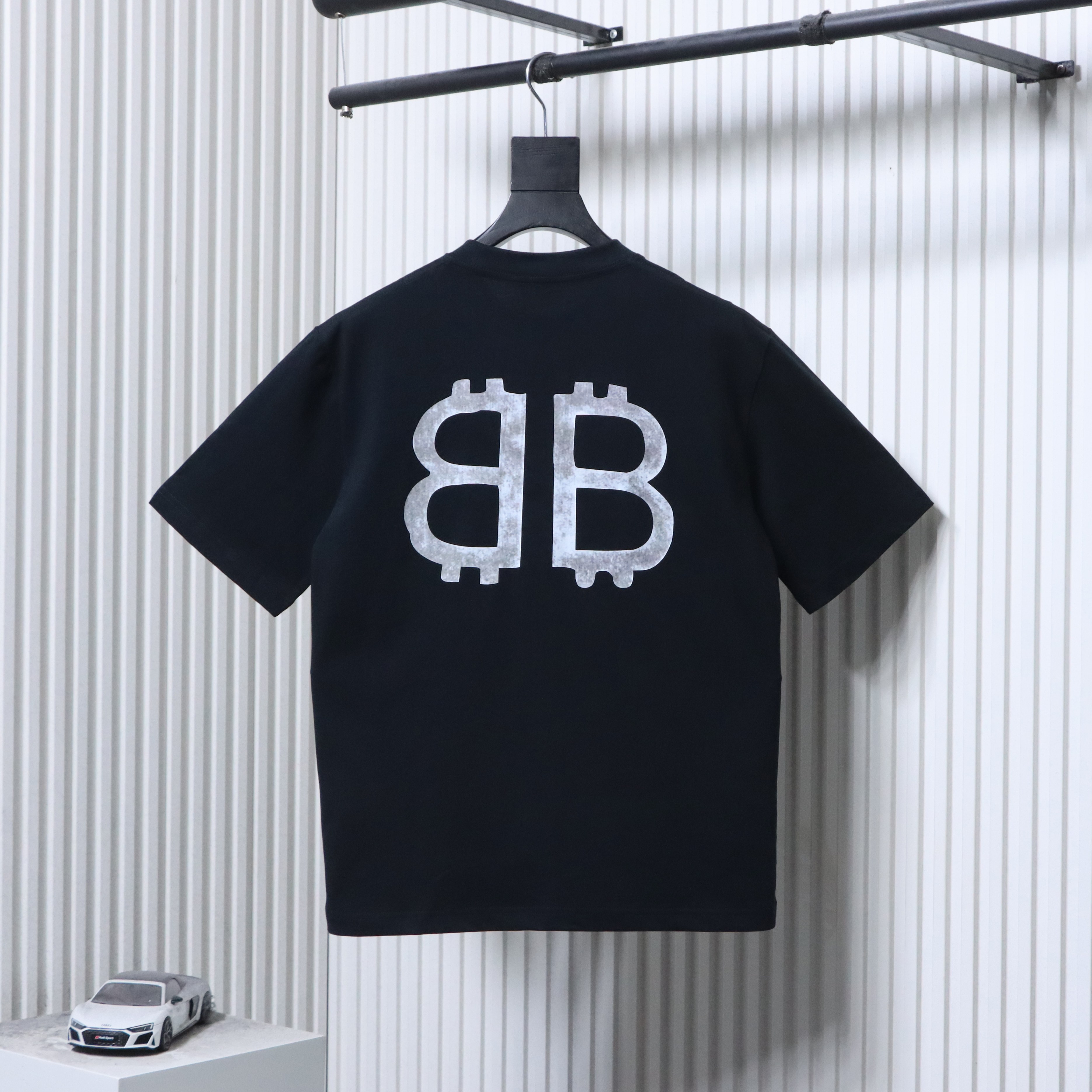 Balenciaga Balenciag l Double B Bitcoin Print Short Sleeve T-Shirt Style 2