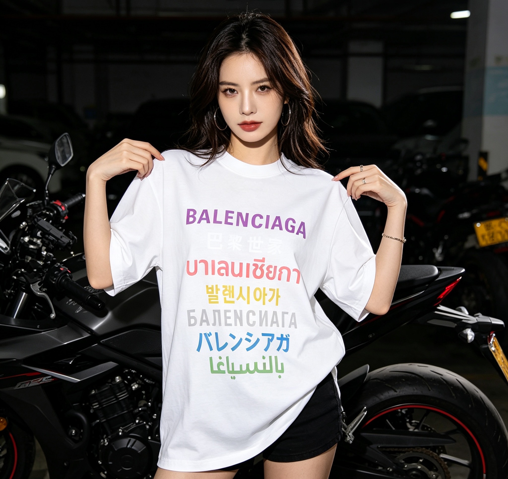 Balenciaga Balenciag Letter Print T-Shirt Style 1