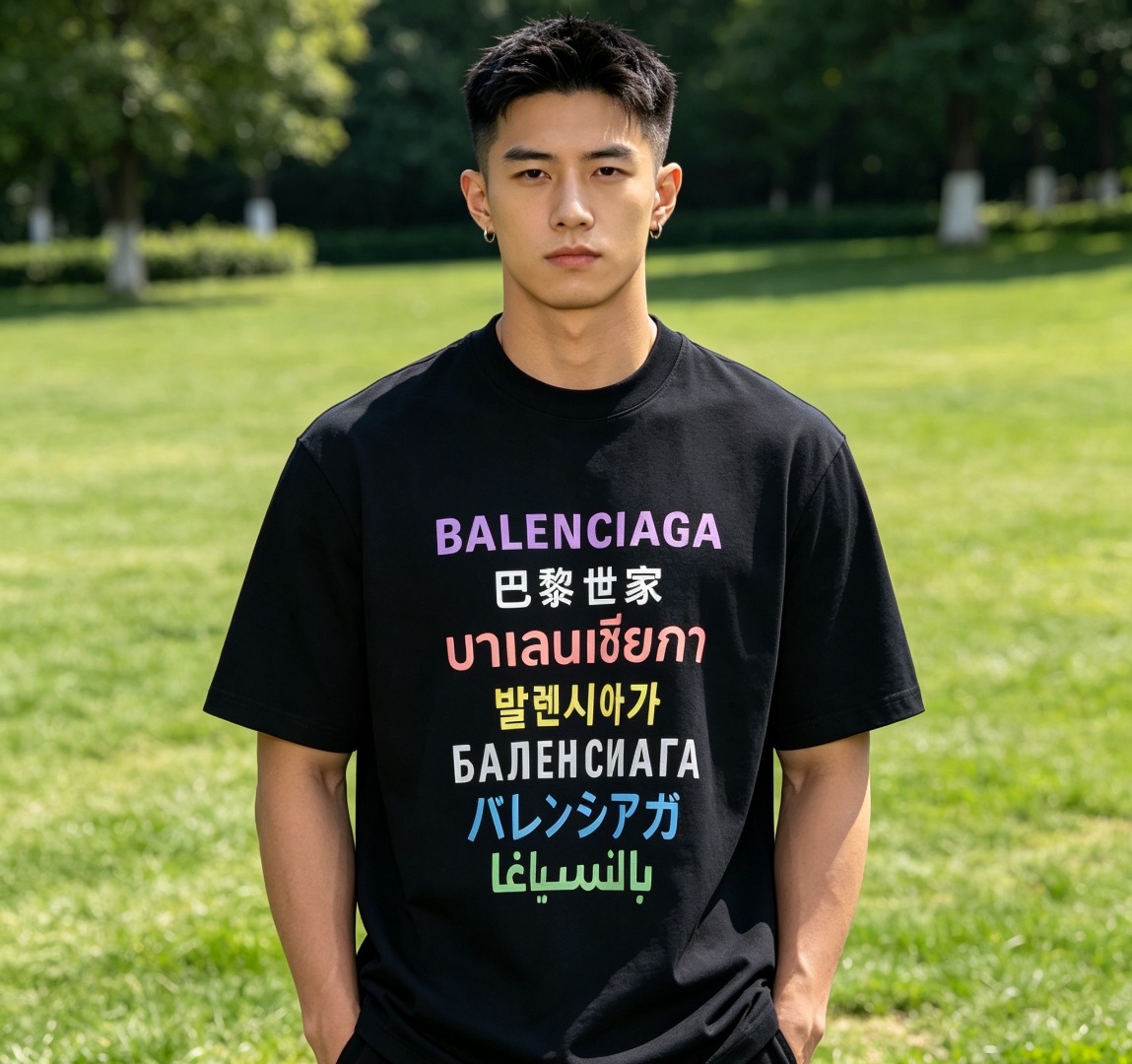 Balenciaga Balenciag Letter Print T-Shirt Style 2