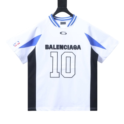 Balenciaga BalenciagaNBA Collaboration Series Oversized Colorblock Short Sleeve T-Shirt Style 1 01
