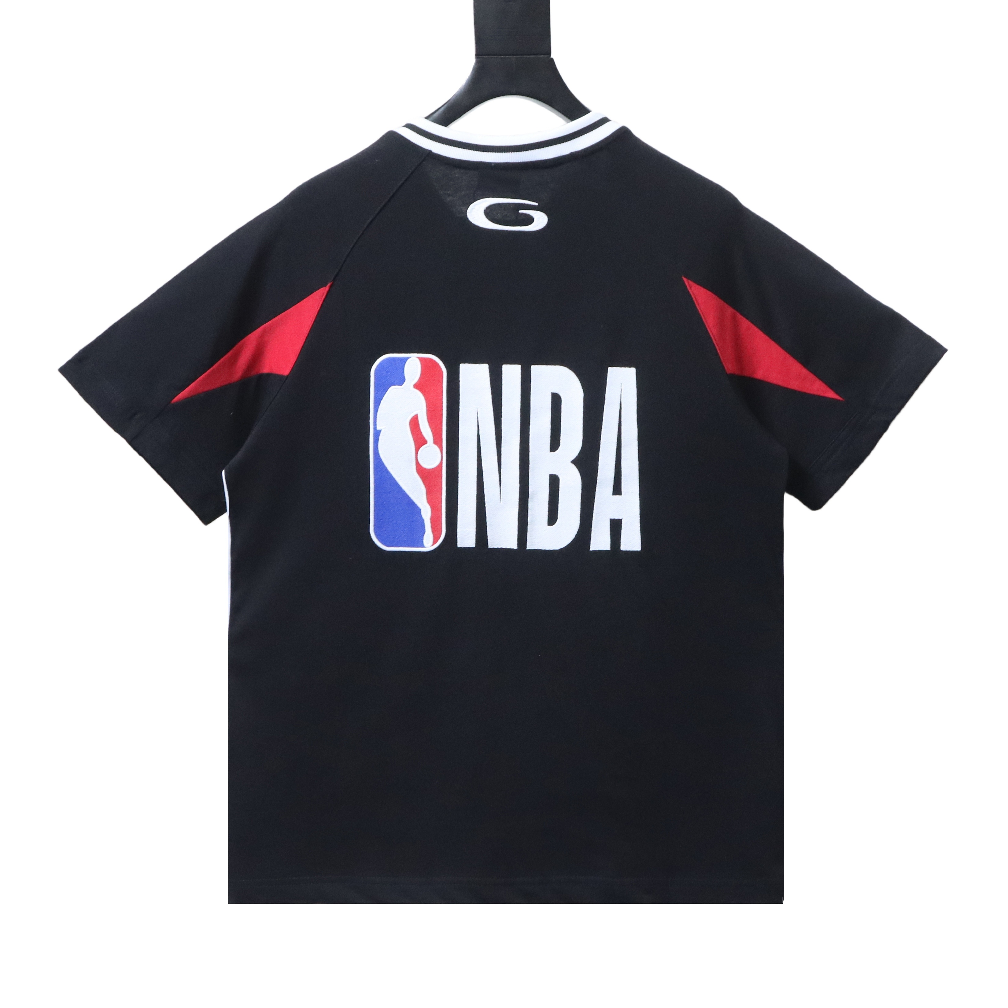 Balenciaga BalenciagaNBA Collaboration Series Oversized Colorblock Short Sleeve T-Shirt Style 2