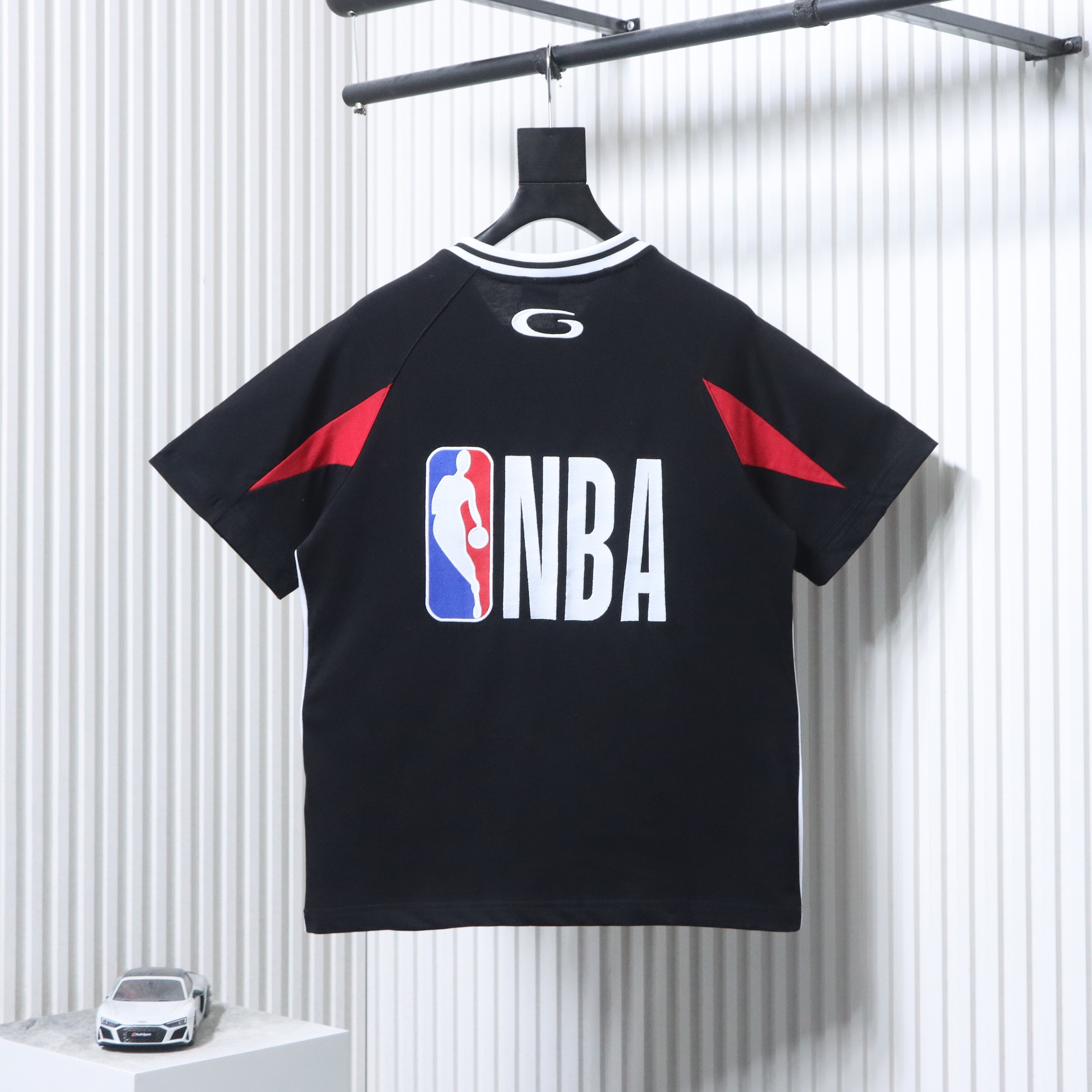 Balenciaga BalenciagaNBA Collaboration Series Oversized Colorblock Short Sleeve T-Shirt Style 2