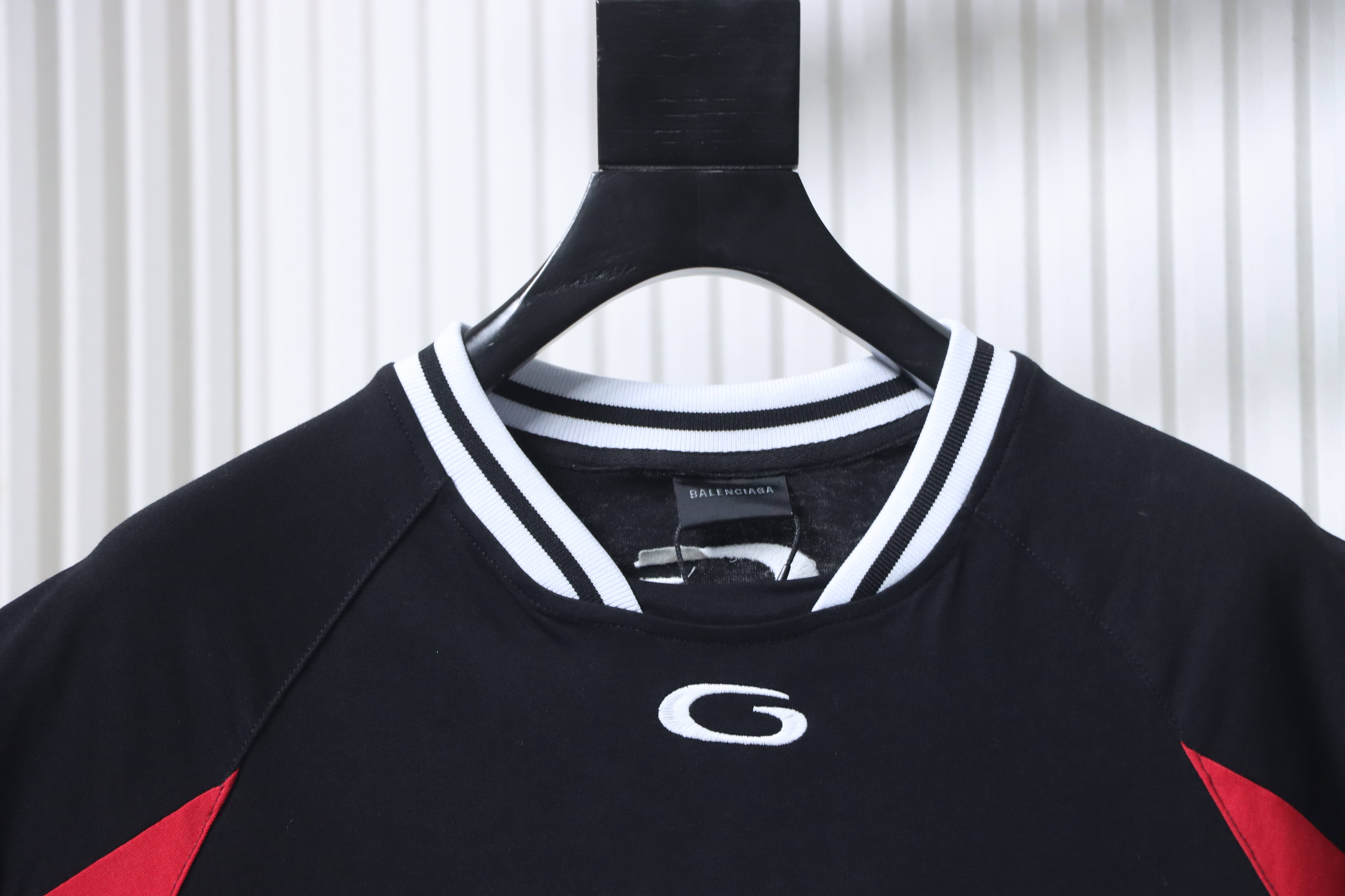 Balenciaga BalenciagaNBA Collaboration Series Oversized Colorblock Short Sleeve T-Shirt Style 2