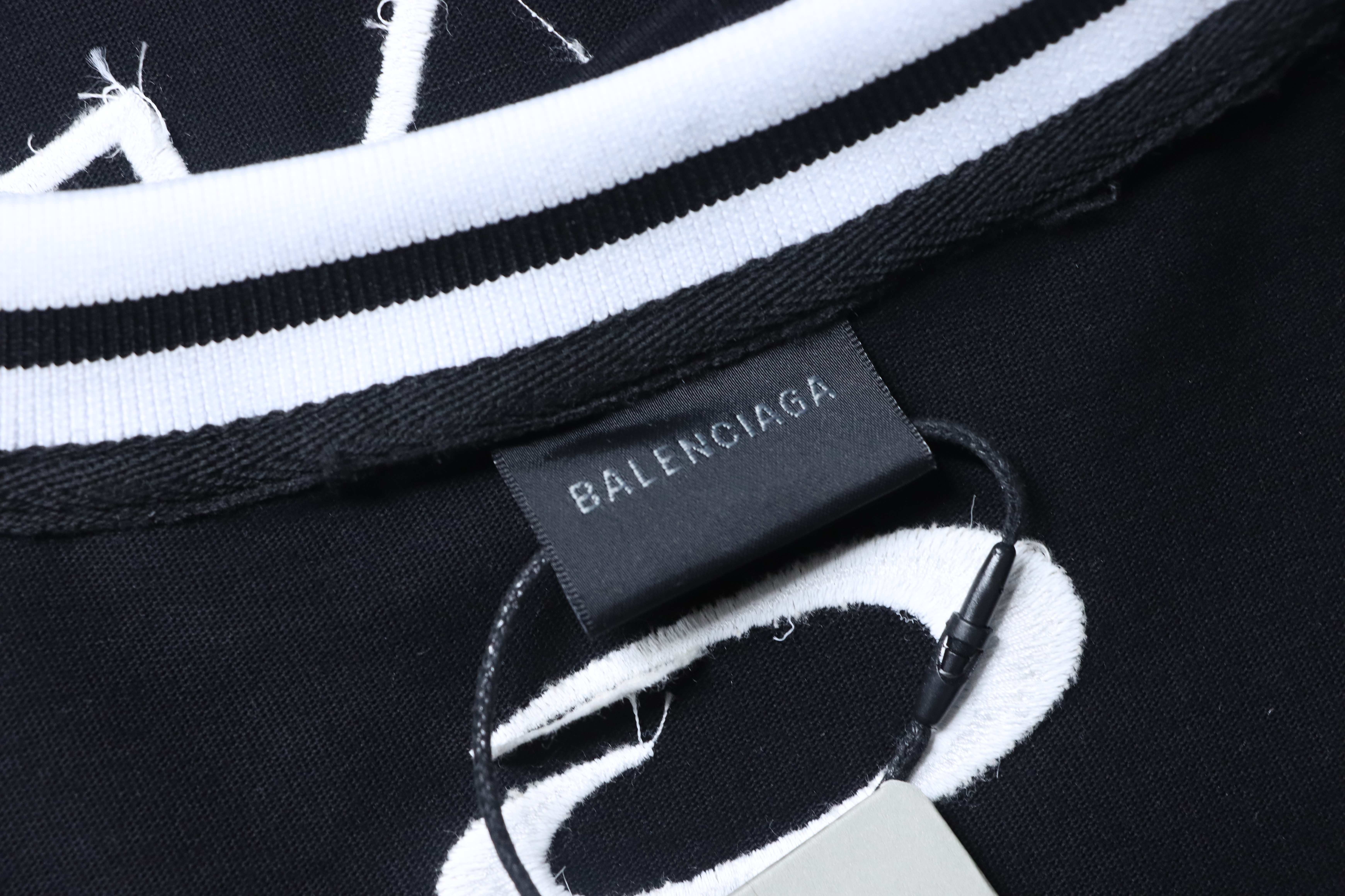 Balenciaga BalenciagaNBA Collaboration Series Oversized Colorblock Short Sleeve T-Shirt Style 2
