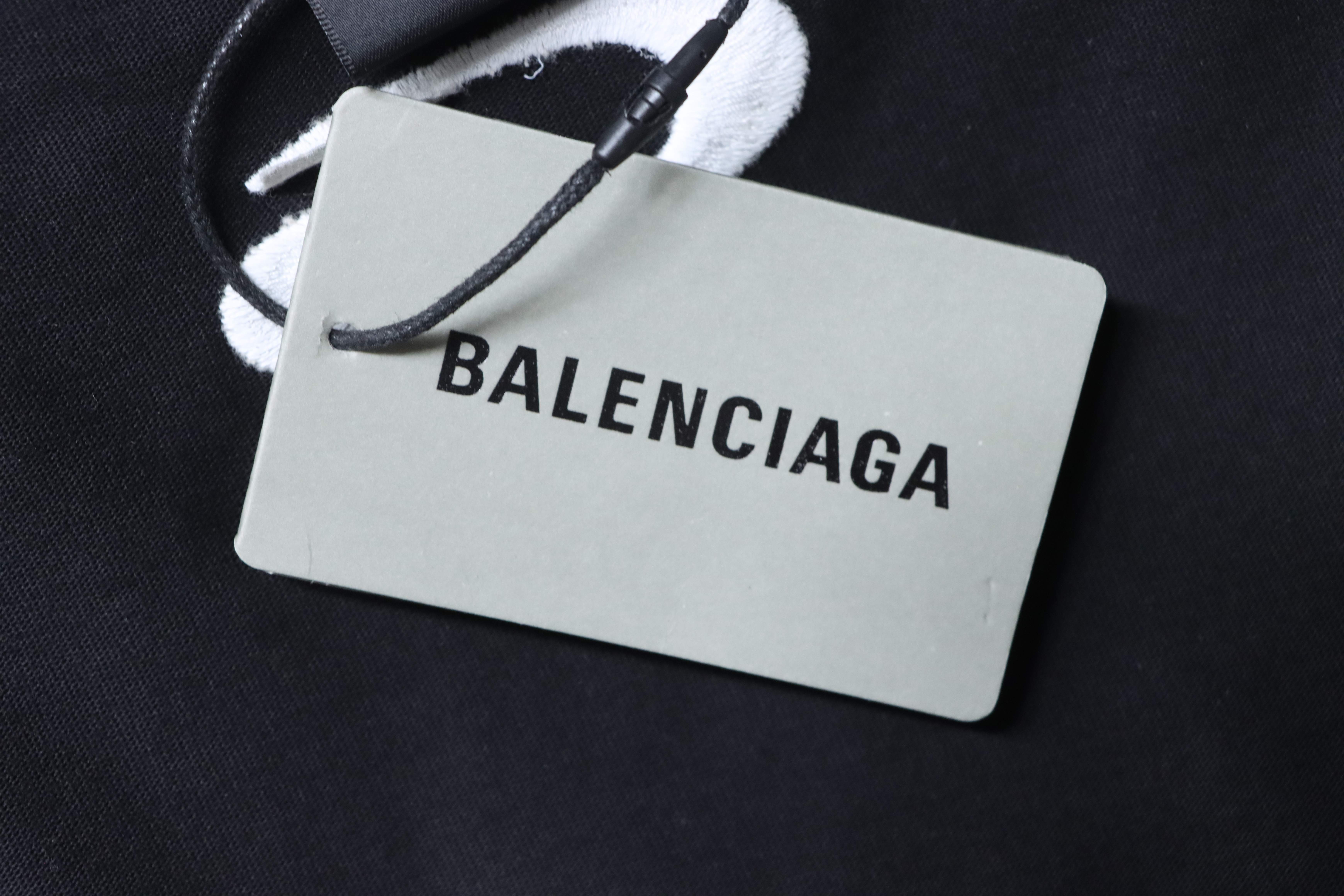 Balenciaga BalenciagaNBA Collaboration Series Oversized Colorblock Short Sleeve T-Shirt Style 2