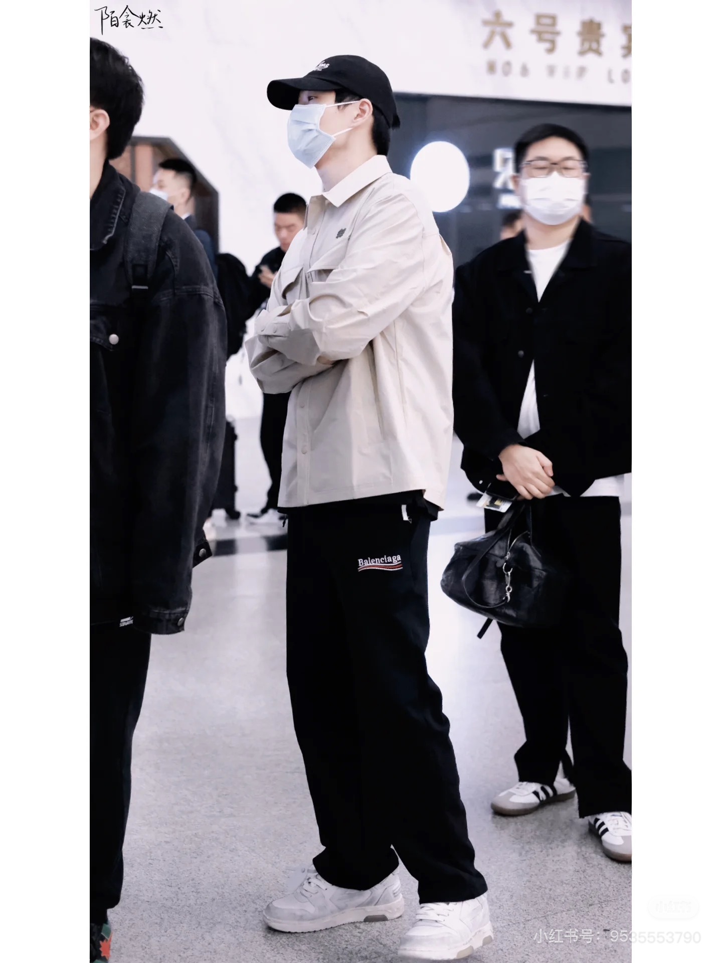 Balenciaga BLCG 23SS Coke Embroidery Wide-Leg Pants