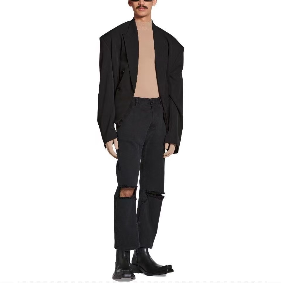 Balenciaga BLCG 24SS Cut-Out Ripped Jeans