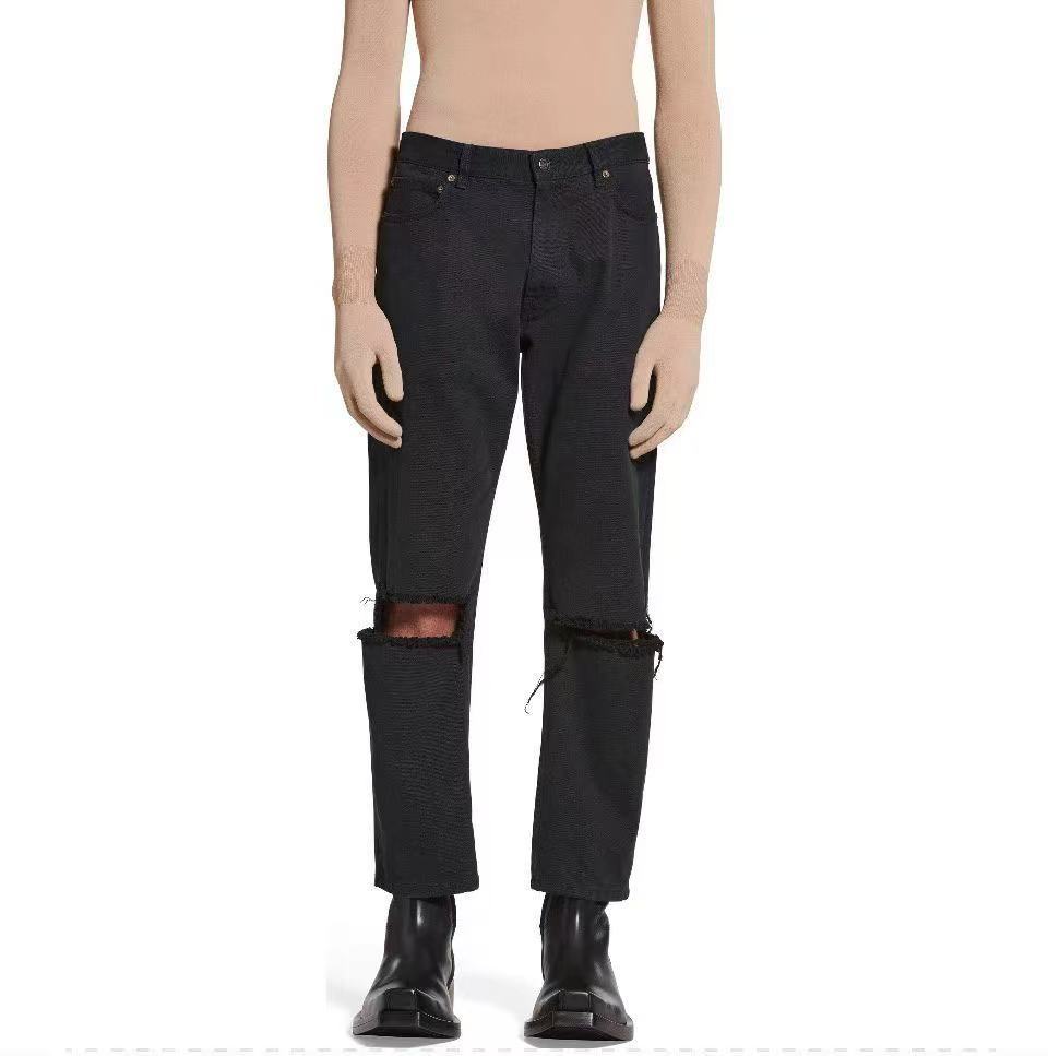 Balenciaga BLCG 24SS Cut-Out Ripped Jeans