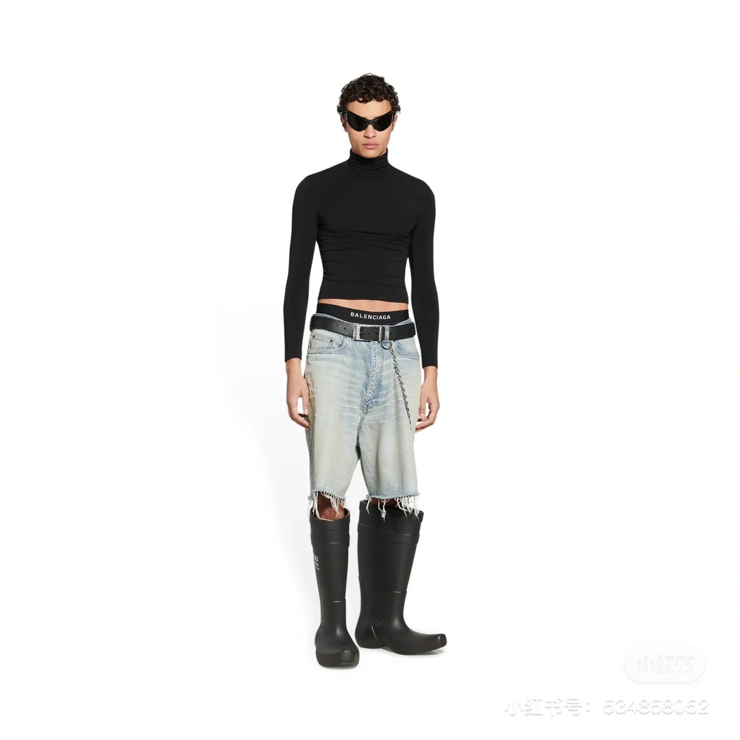 Balenciaga BLCG 24SS Distressed Shorts
