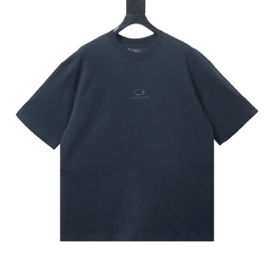 Balenciaga BLCG Gray Ring Letter Embroidery Short Sleeve T-Shirt 02