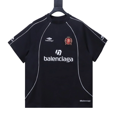 Balenciaga BLCG Manchester United Embroidery White Panel Short Sleeve T-Shirt 02