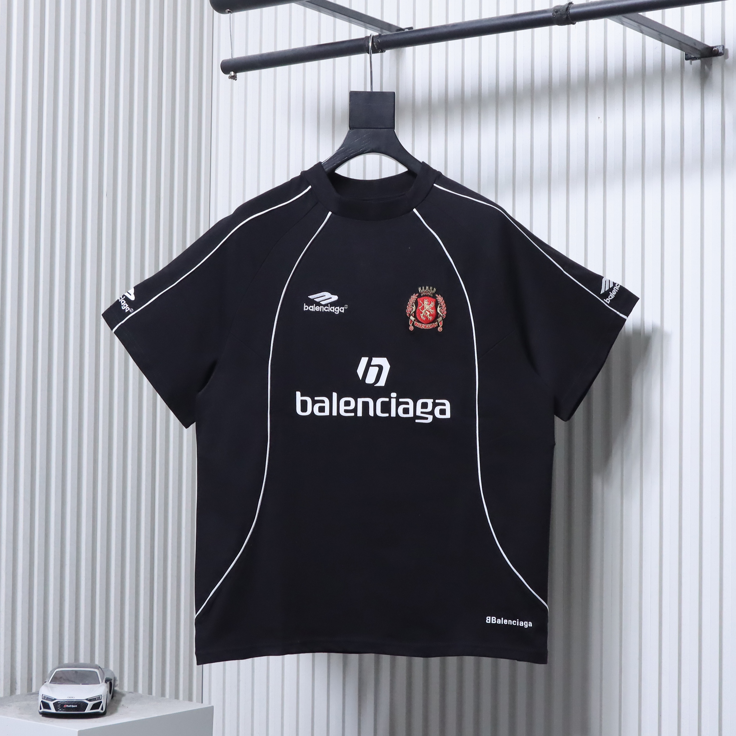 Balenciaga BLCG Manchester United Embroidery White Panel Short Sleeve T-Shirt