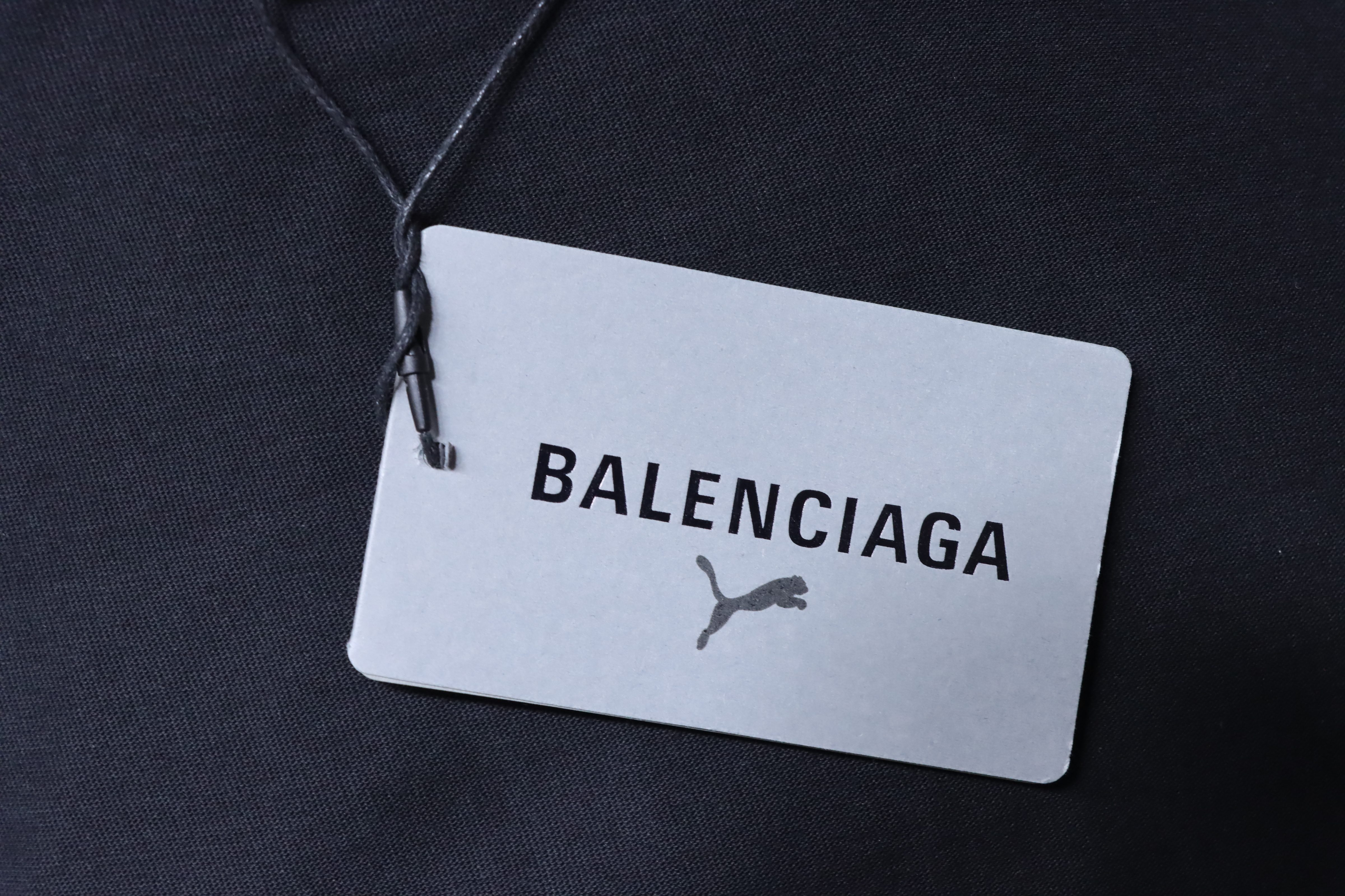 Balenciaga Collaboration Puma Print Short Sleeve T-Shirt Style 1