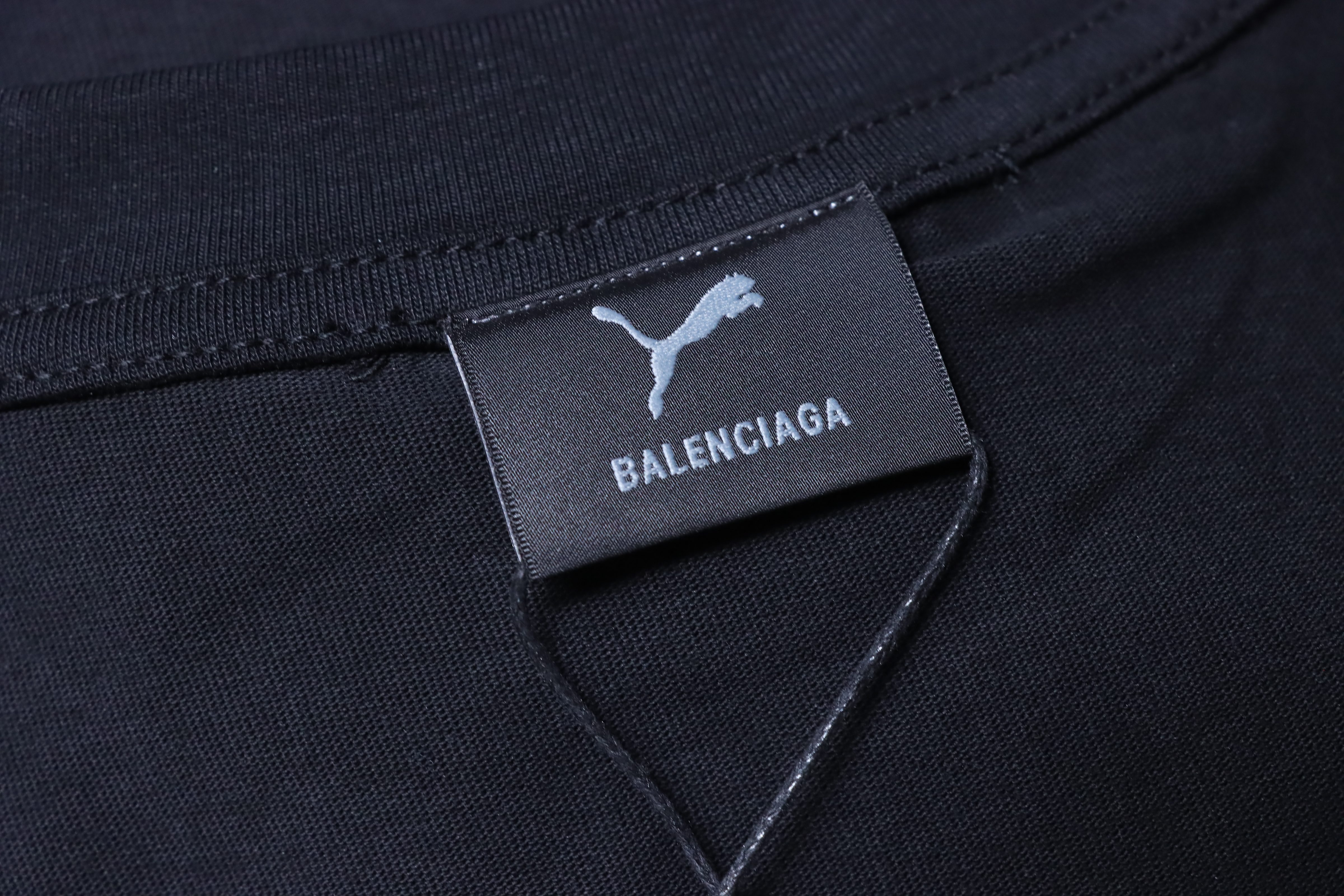 Balenciaga Collaboration Puma Print Short Sleeve T-Shirt Style 1