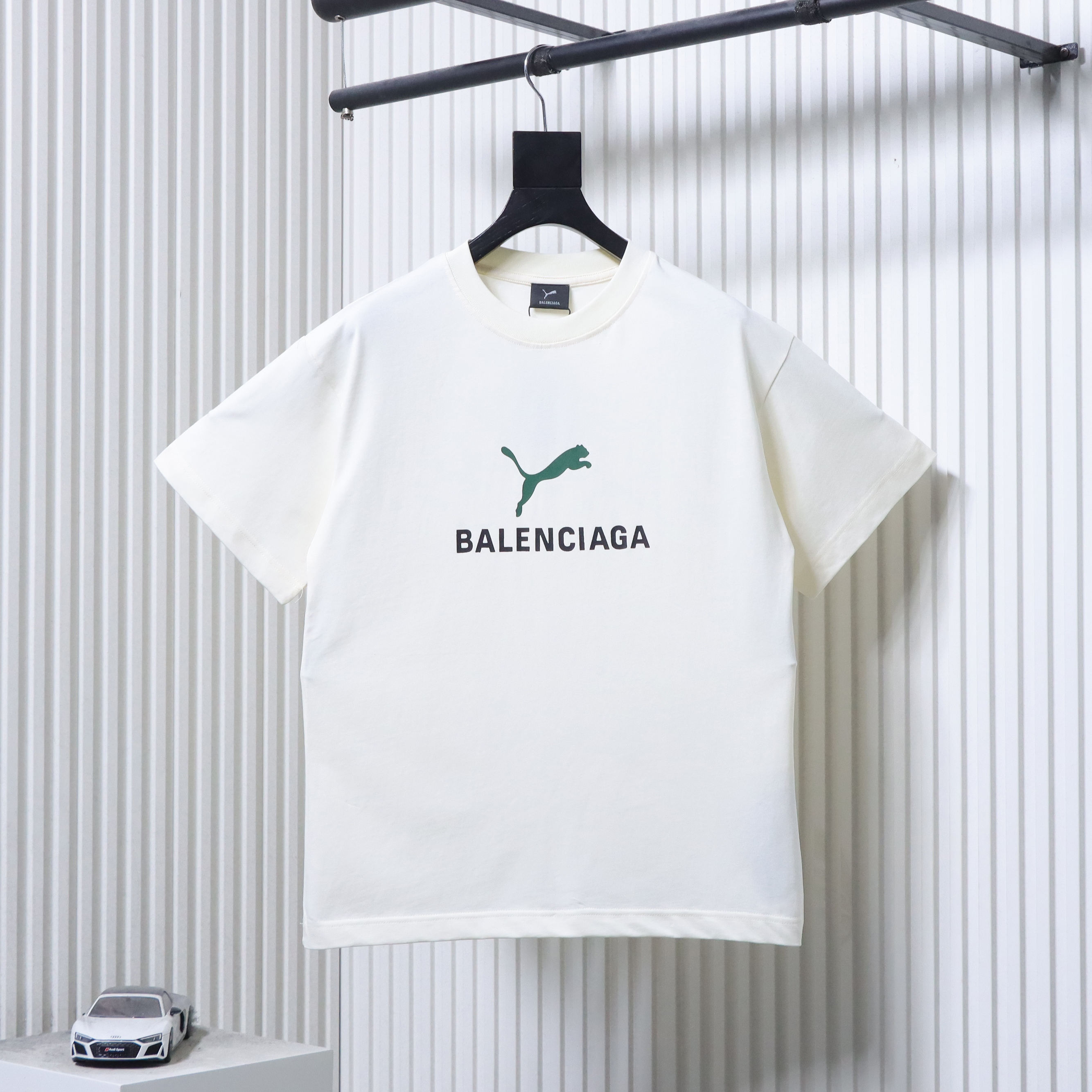 Balenciaga Collaboration Puma Print Short Sleeve T-Shirt Style 2