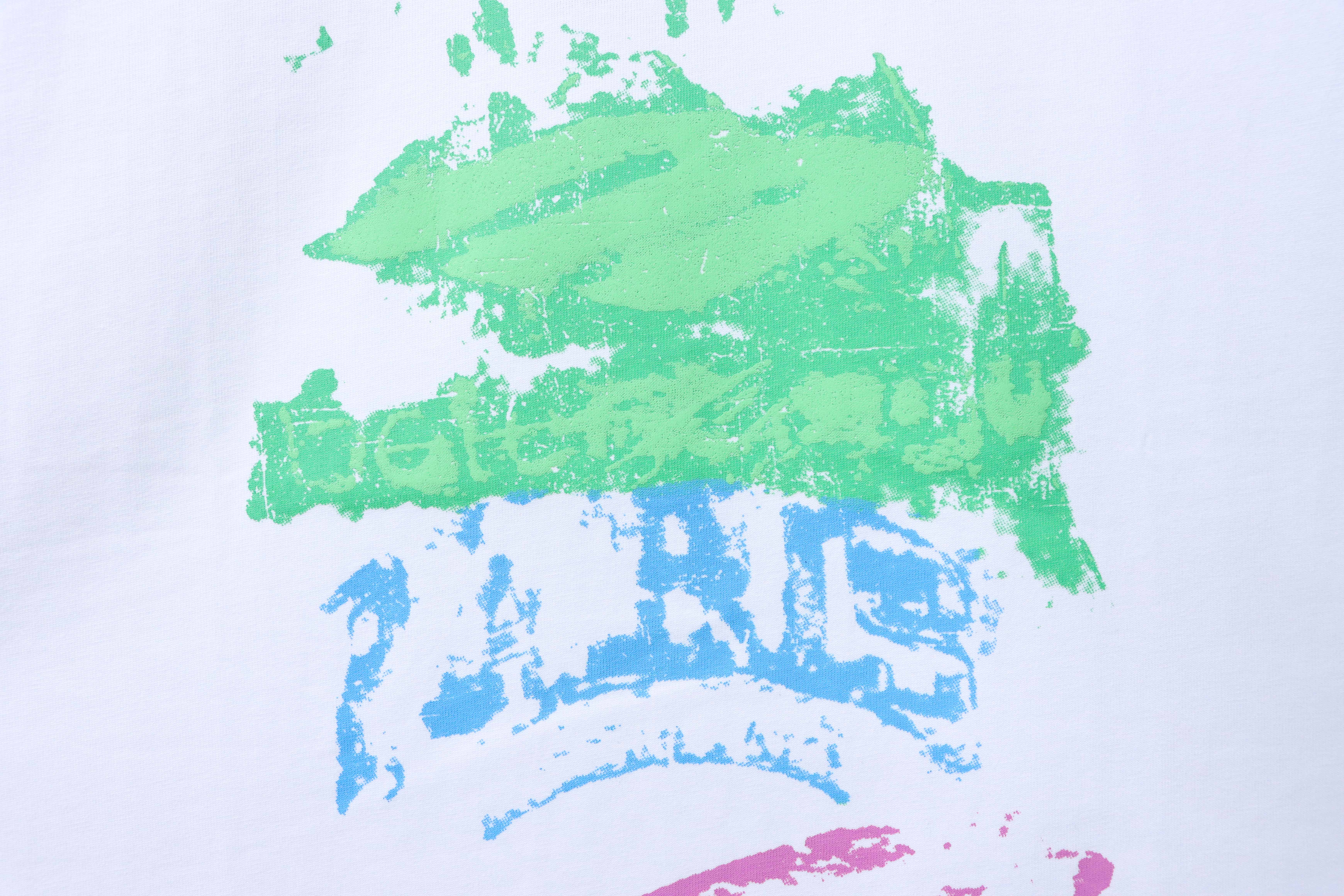 Balenciaga Contrast Graffiti Short Sleeve T-Shirt Style 1
