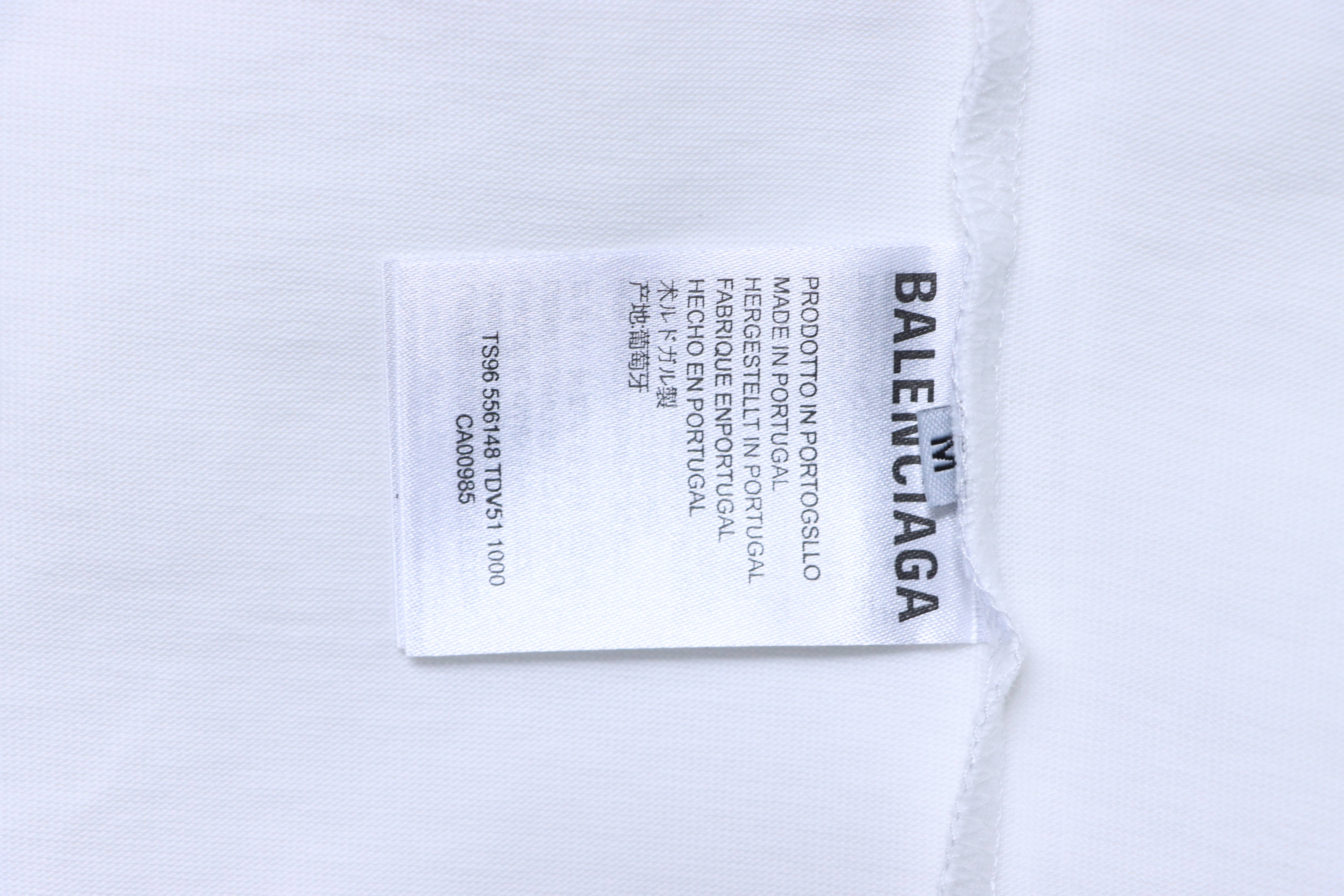 Balenciaga Contrast Graffiti Short Sleeve T-Shirt Style 1