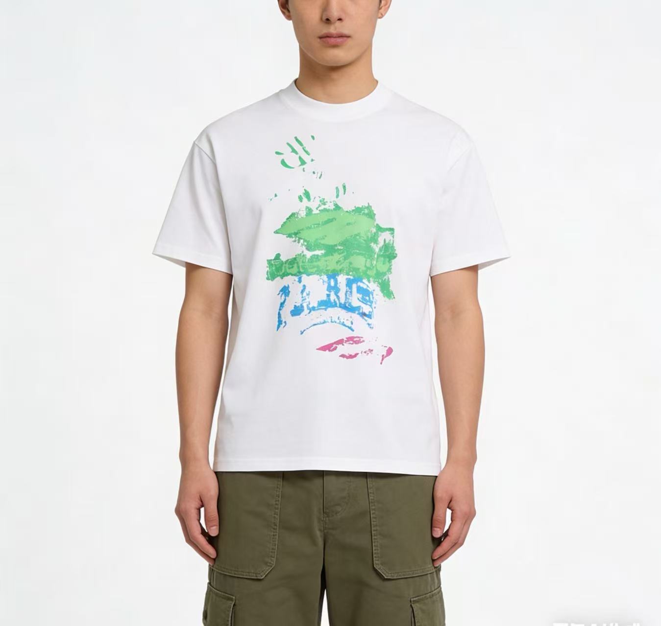 Balenciaga Contrast Graffiti Short Sleeve T-Shirt Style 1